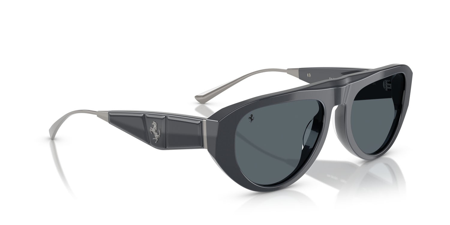 Occhiali da sole Ferrari FH 2012U (726/R5) colore grigio iridescente forma aviator lenti grigio
