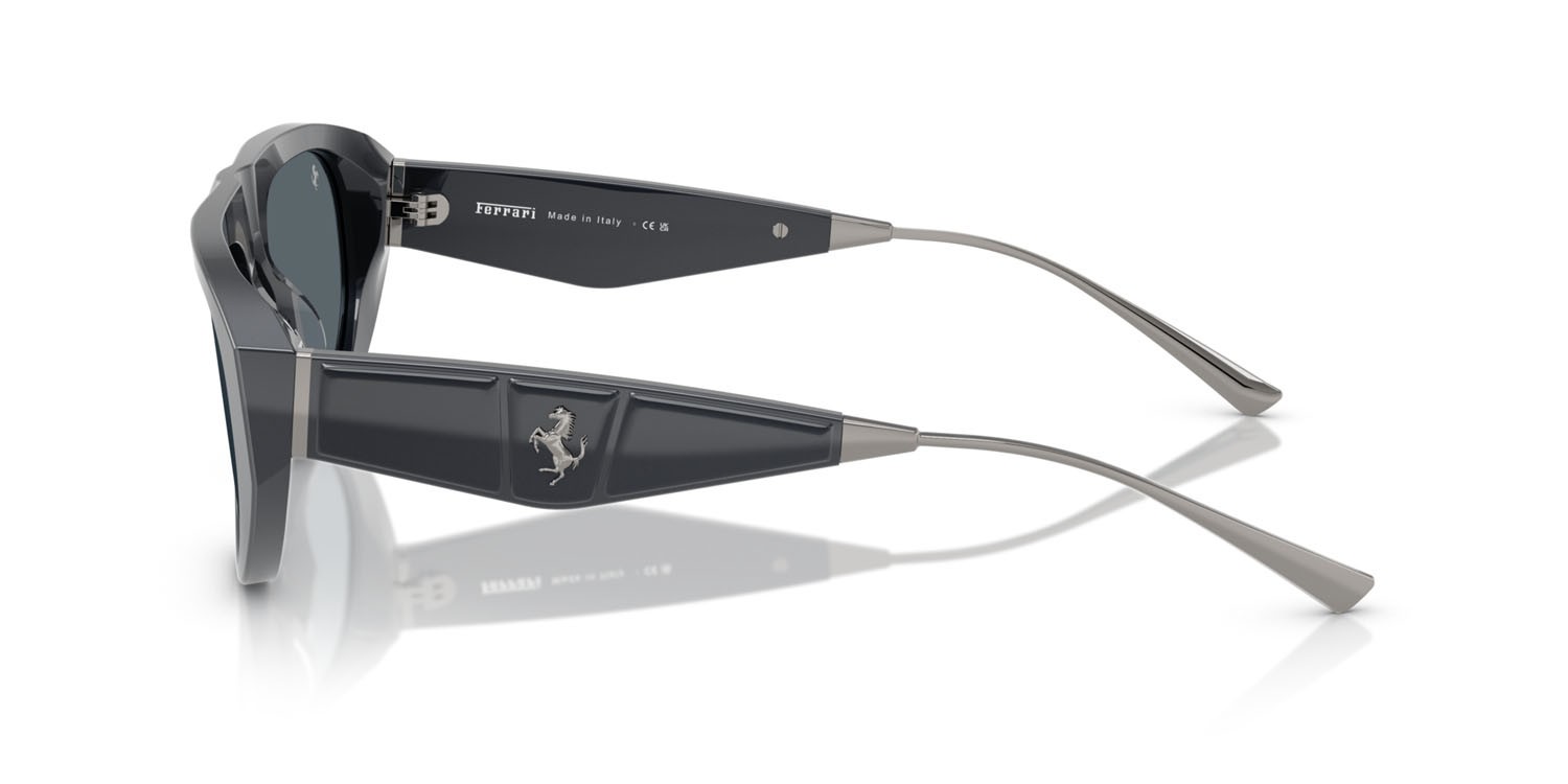 Occhiali da sole Ferrari FH 2012U (726/R5) colore grigio iridescente forma aviator lenti grigio