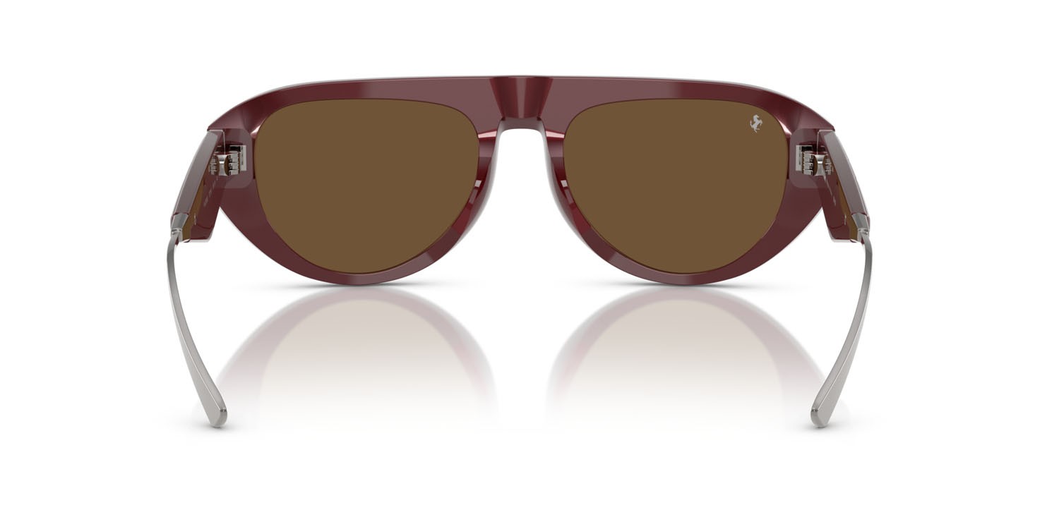 Occhiali da sole Ferrari FH 2012U (727/53) colore bordeaux iridescente forma aviator lenti marrone