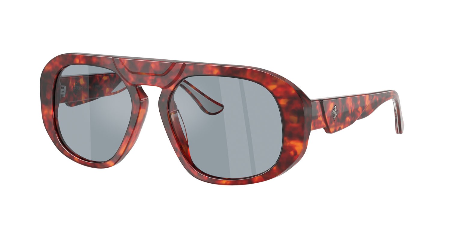 Occhiali da sole Ferrari FH 2014U (734/S2) colore tartarugato marrone forma quadrato lenti polarizzata blu