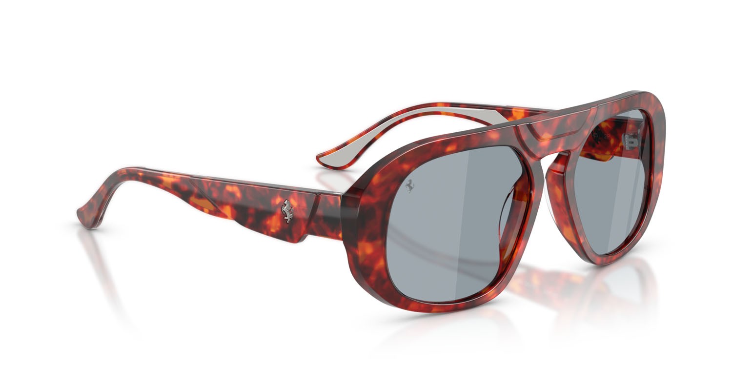 Occhiali da sole Ferrari FH 2014U (734/S2) colore tartarugato marrone forma quadrato lenti polarizzata blu