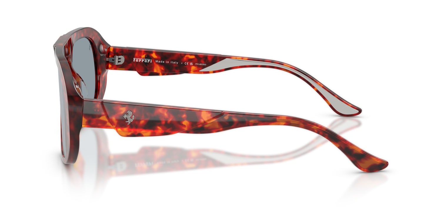 Occhiali da sole Ferrari FH 2014U (734/S2) colore tartarugato marrone forma quadrato lenti polarizzata blu