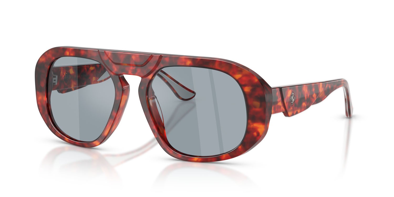 Occhiali da sole Ferrari FH 2014U (734/S2) colore tartarugato marrone forma quadrato lenti polarizzata blu