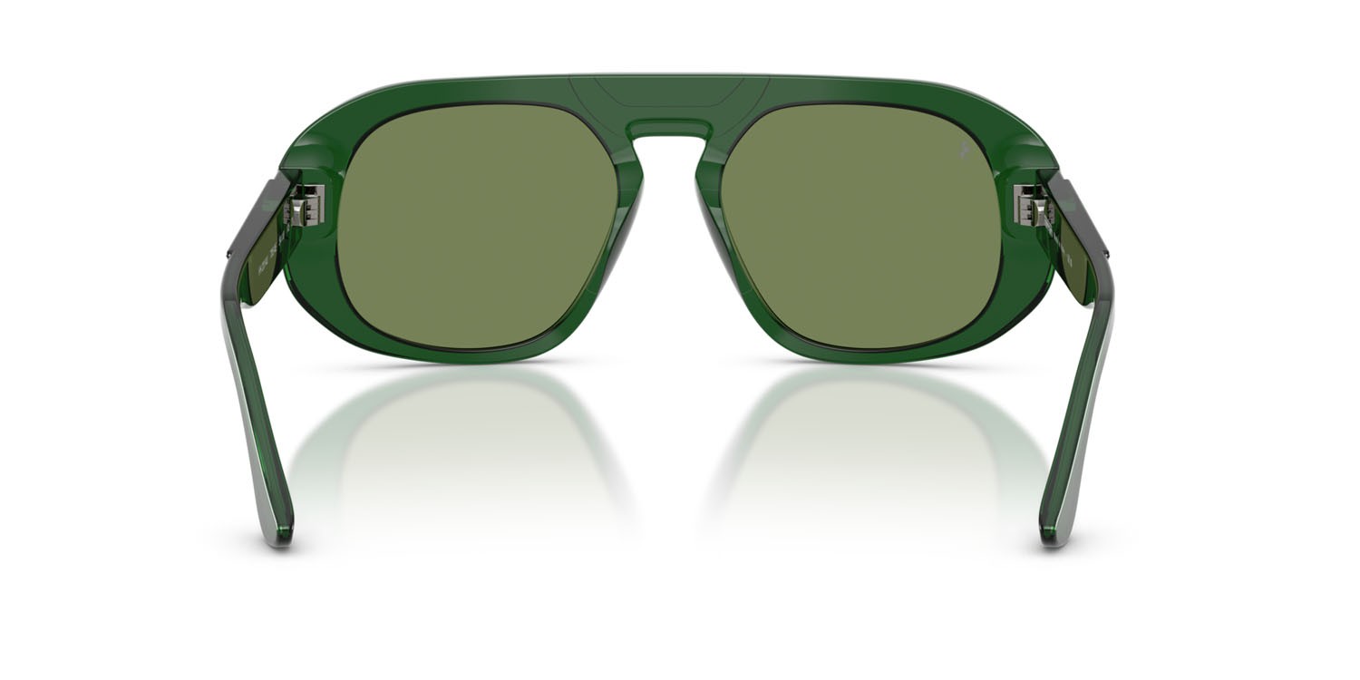 Occhiali da sole Ferrari FH 2014U (735/4E) colore verde scuro forma quadrato lenti verde