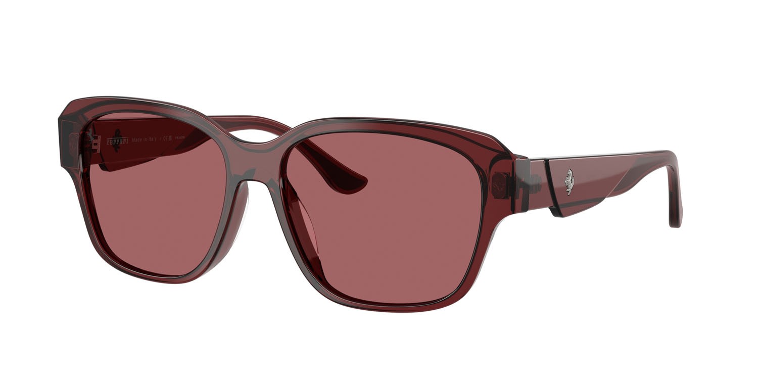 Occhiali da sole Ferrari FH 2016D (732/AF) colore bordeaux forma quadrato lenti polarizzata viola