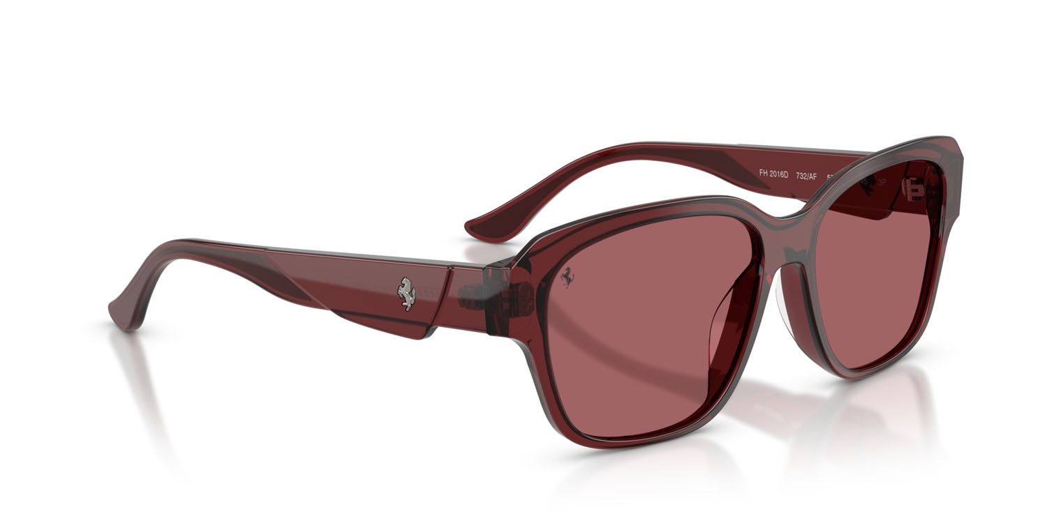 Occhiali da sole Ferrari FH 2016D (732/AF) colore bordeaux forma quadrato lenti polarizzata viola