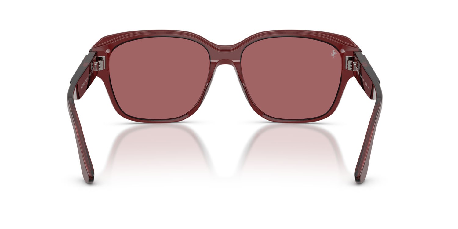 Occhiali da sole Ferrari FH 2016D (732/AF) colore bordeaux forma quadrato lenti polarizzata viola