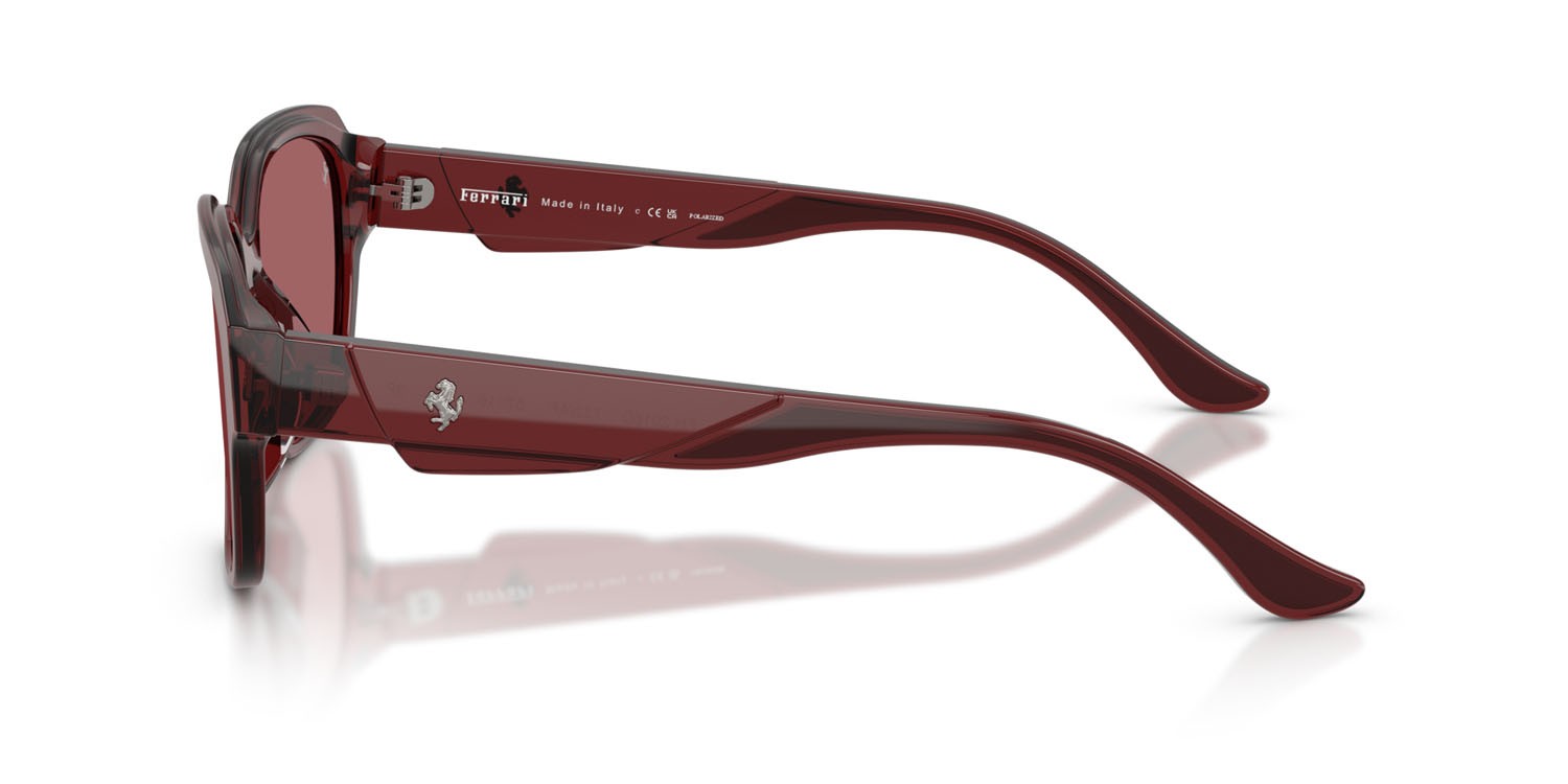 Occhiali da sole Ferrari FH 2016D (732/AF) colore bordeaux forma quadrato lenti polarizzata viola