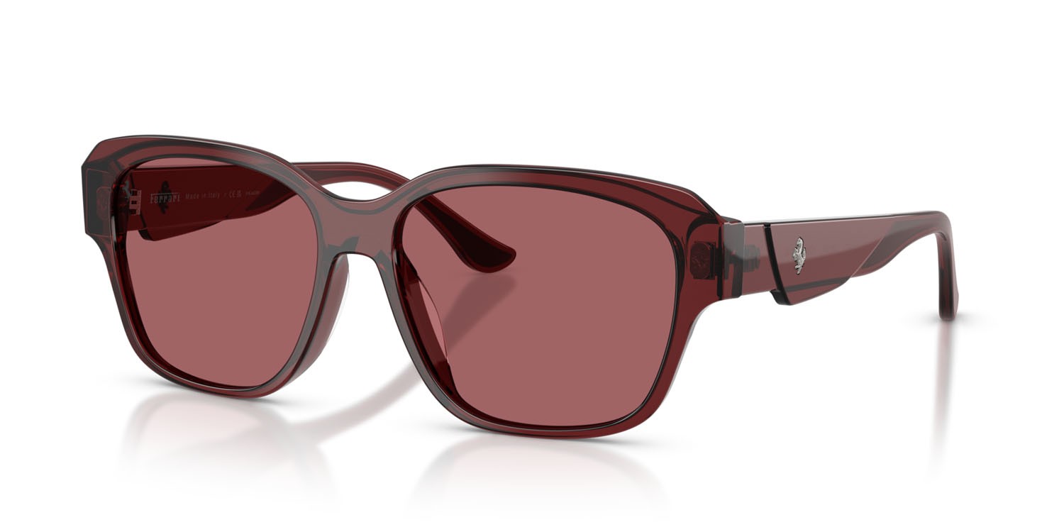 Occhiali da sole Ferrari FH 2016D (732/AF) colore bordeaux forma quadrato lenti polarizzata viola