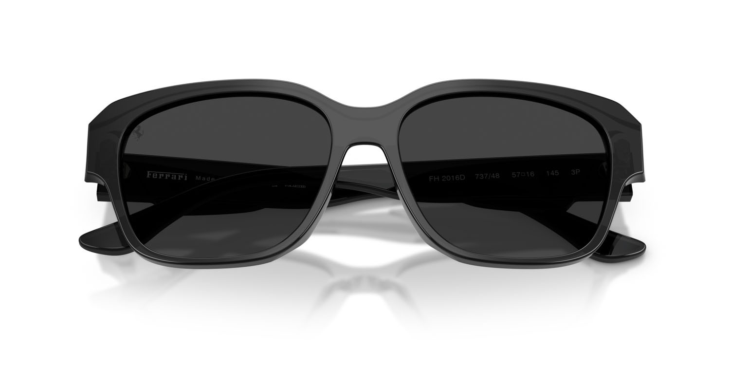 Occhiali da sole Ferrari FH 2016D (737/48) colore nero forma quadrato lenti polarizzata nero