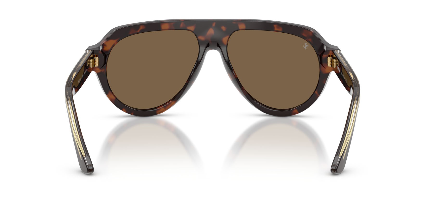 Occhiali da sole Ferrari FH 2019U (750/W4) colore tartarugato marrone forma aviator lenti marrone specchiato oro