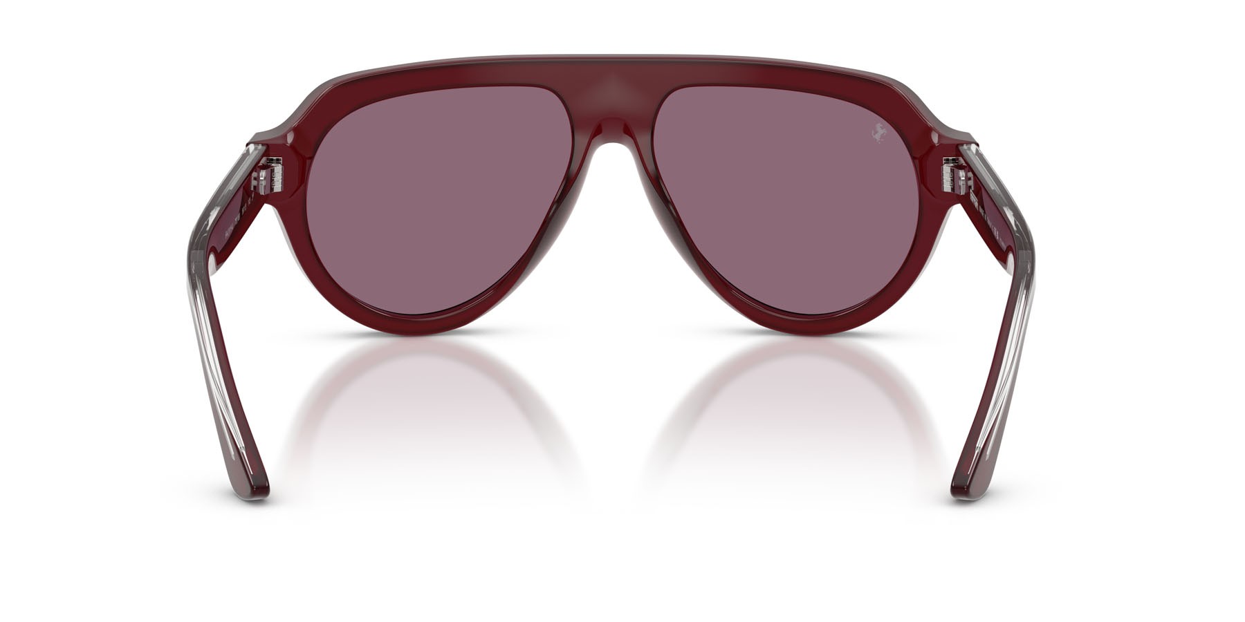 Occhiali da sole Ferrari FH 2019U (752/W0) colore rosso opale forma aviator lenti viola/oro