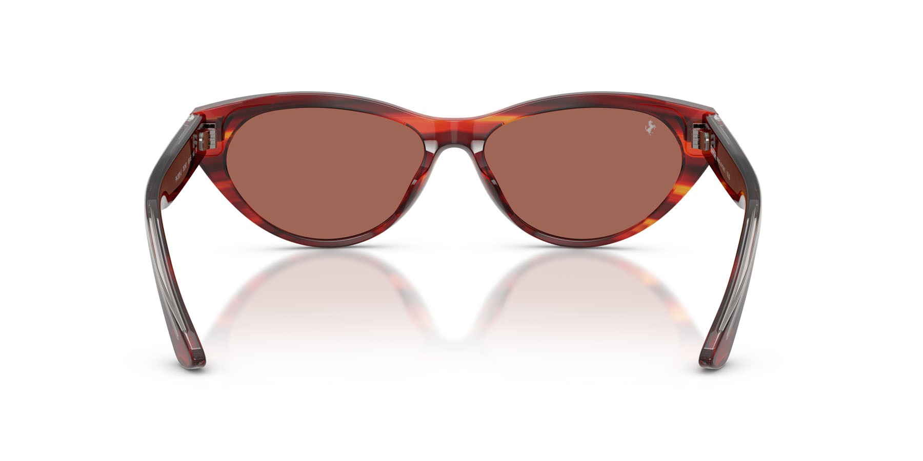Occhiali da sole Ferrari FH 2020U (753/H2) colore striato marrone forma cat eye lenti marrone