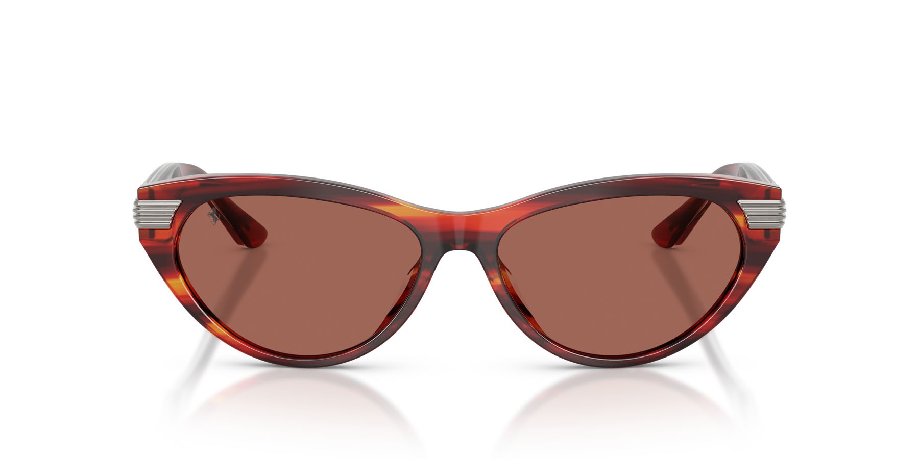 Occhiali da sole Ferrari FH 2020U (753/H2) colore striato marrone forma cat eye lenti marrone