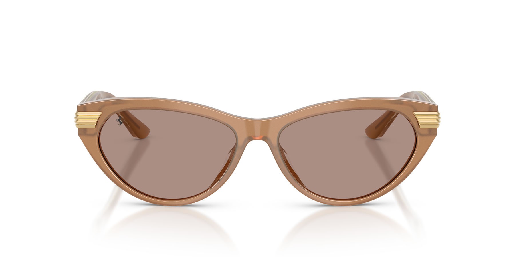 Occhiali da sole Ferrari FH 2020U (755/4Q) colore marrone chiaro perlato forma cat eye lenti marrone