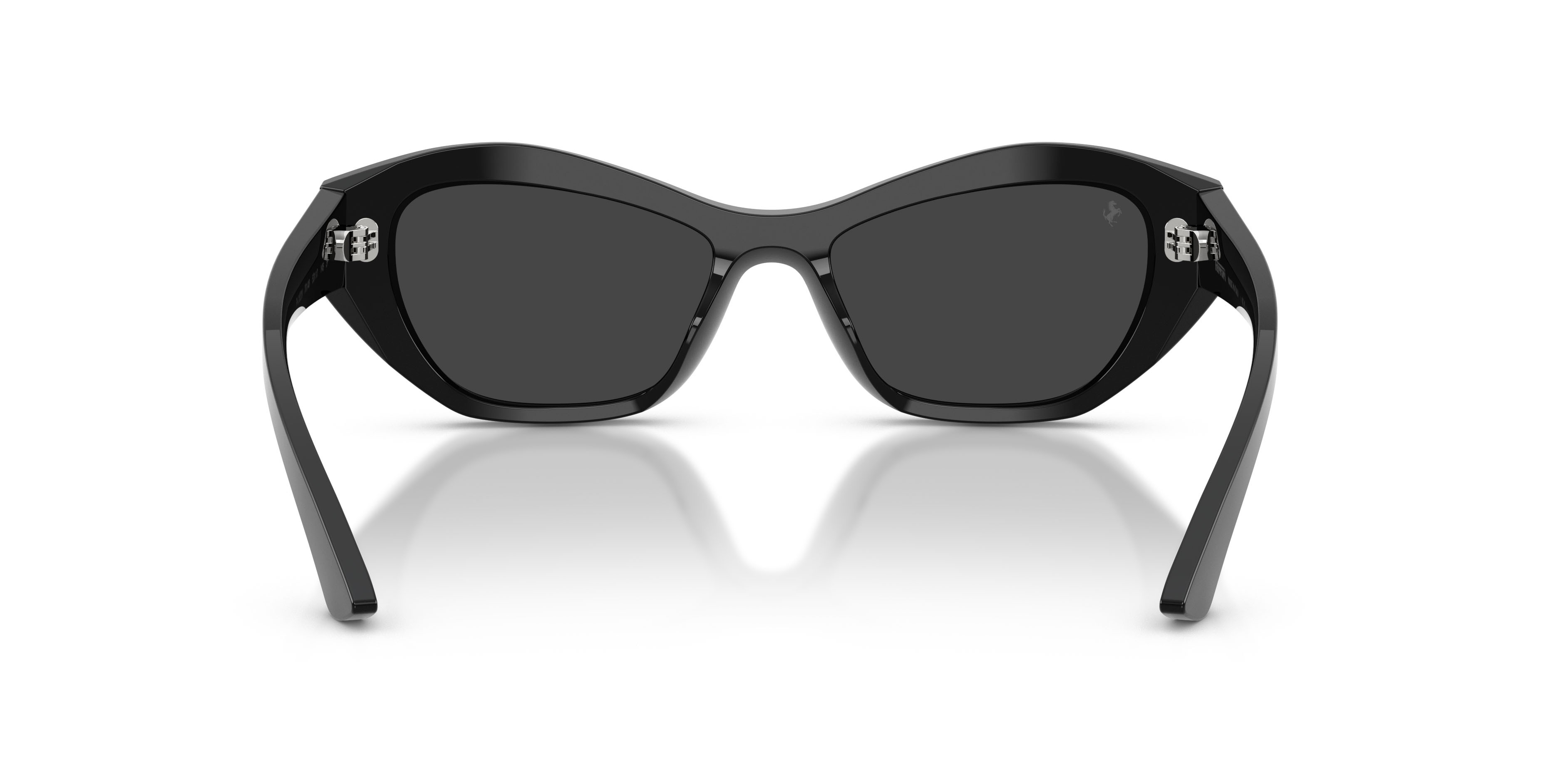 Occhiali da sole Ferrari FH 2022U (701/48) colore nero lucido forma cat eye lenti nero