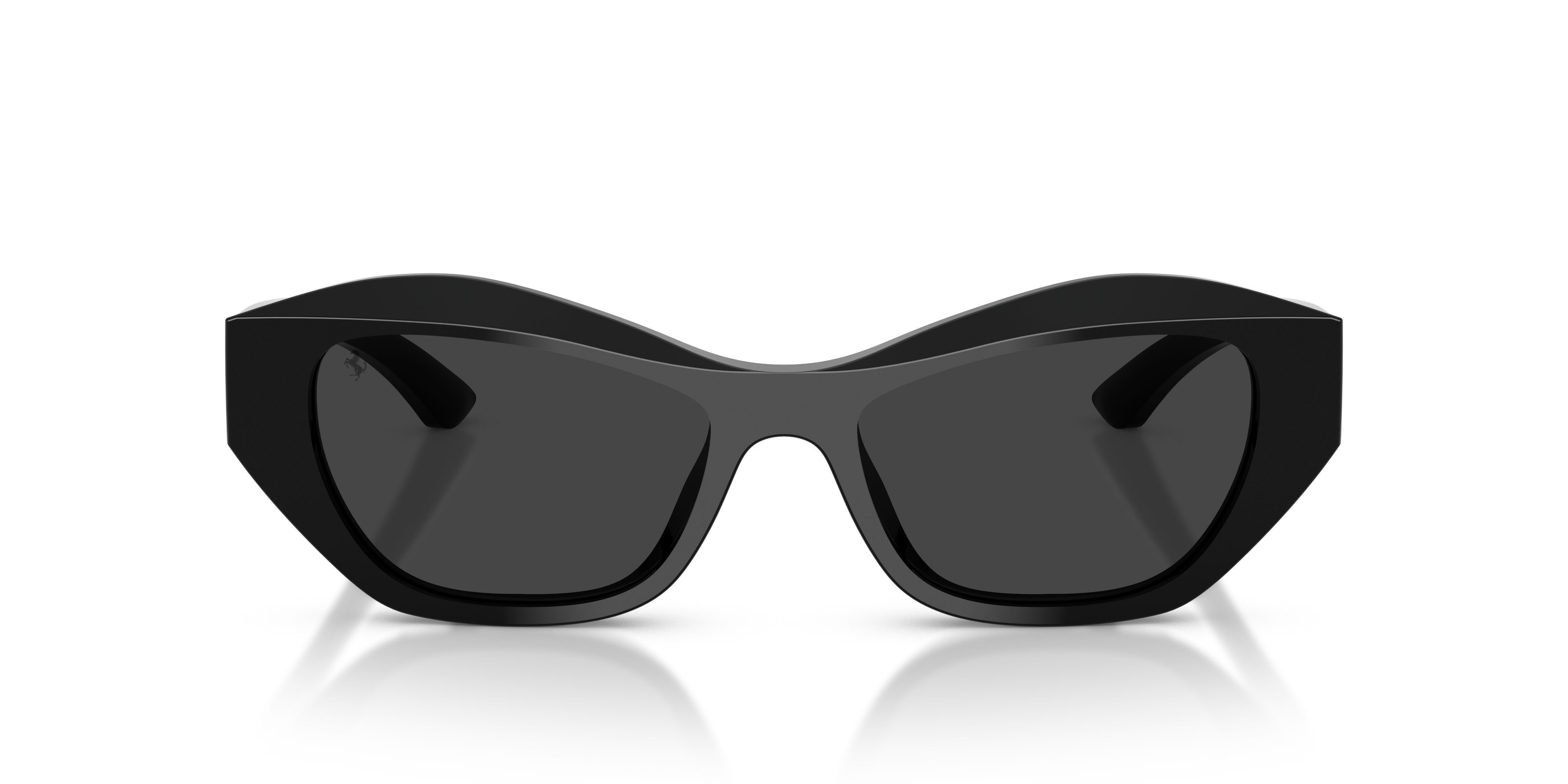 Occhiali da sole Ferrari FH 2022U (701/48) colore nero lucido forma cat eye lenti nero