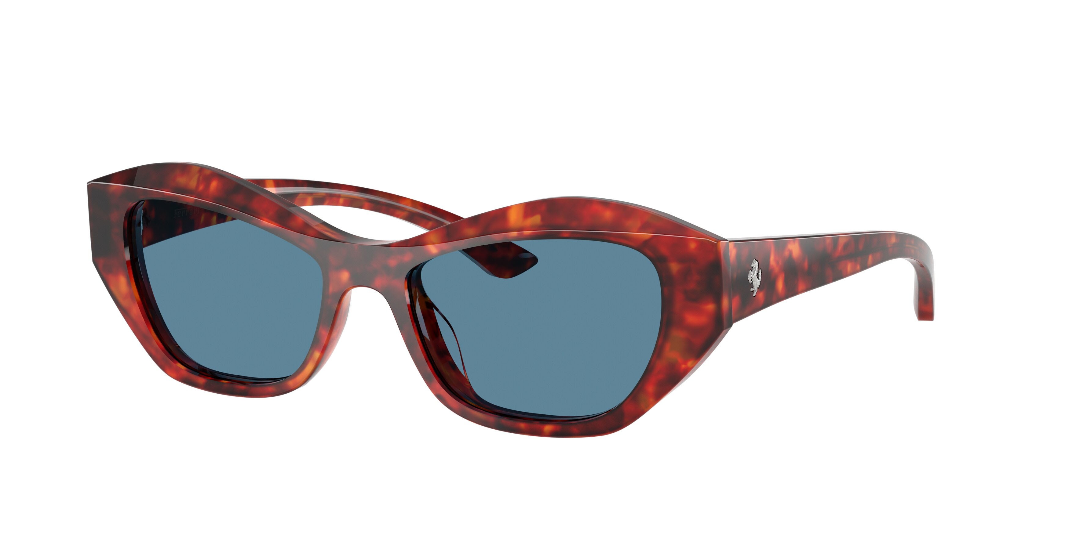 Occhiali da sole Ferrari FH 2022U (734/S2) colore havana rosso forma cat eye lenti polarizzata blu