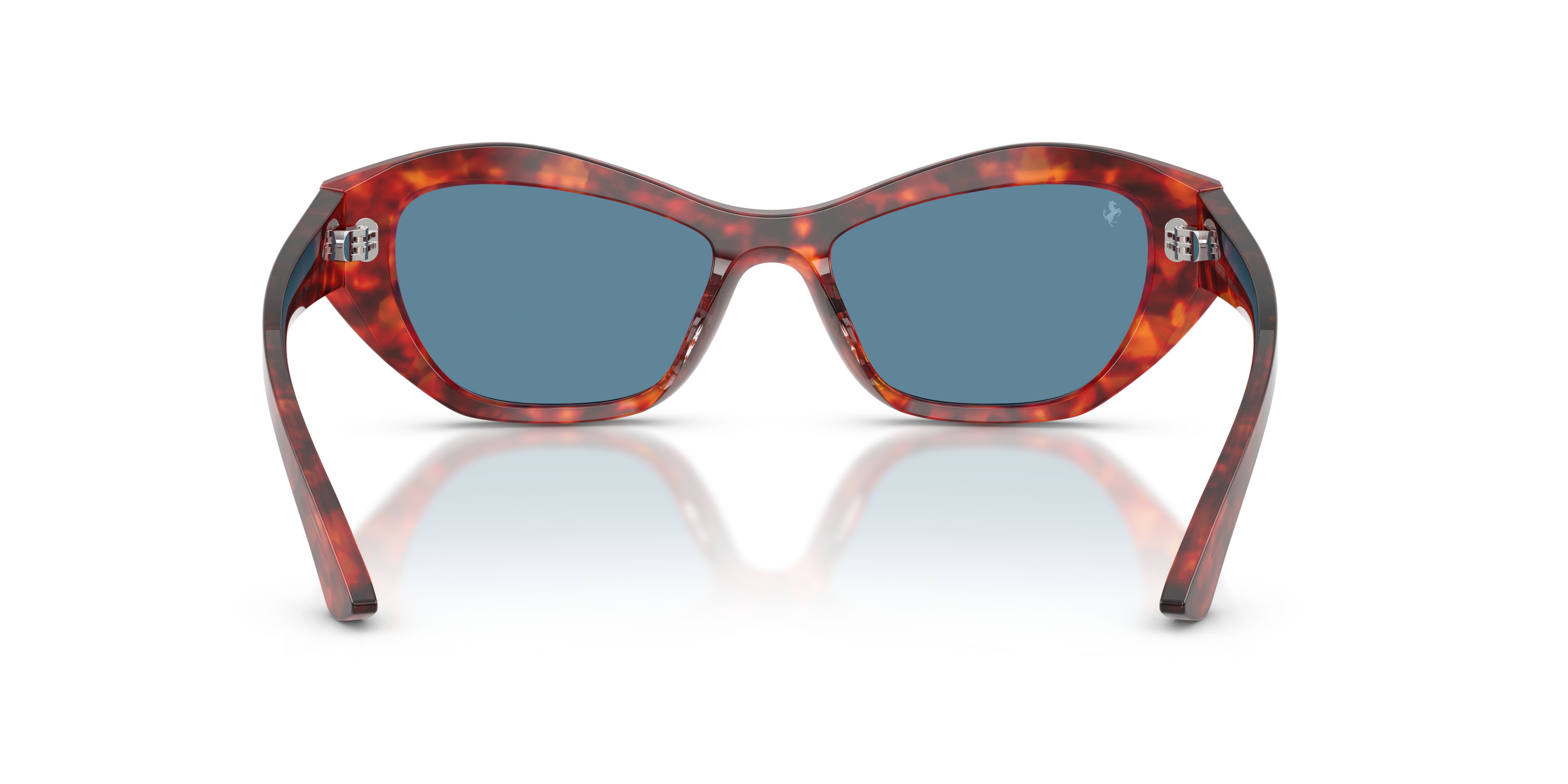 Occhiali da sole Ferrari FH 2022U (734/S2) colore havana rosso forma cat eye lenti polarizzata blu