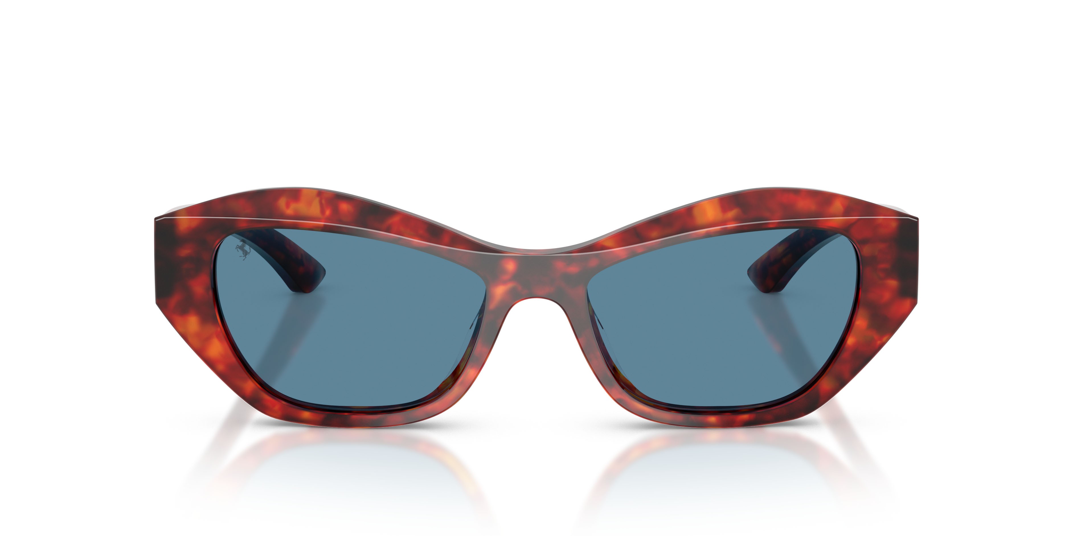 Occhiali da sole Ferrari FH 2022U (734/S2) colore havana rosso forma cat eye lenti polarizzata blu