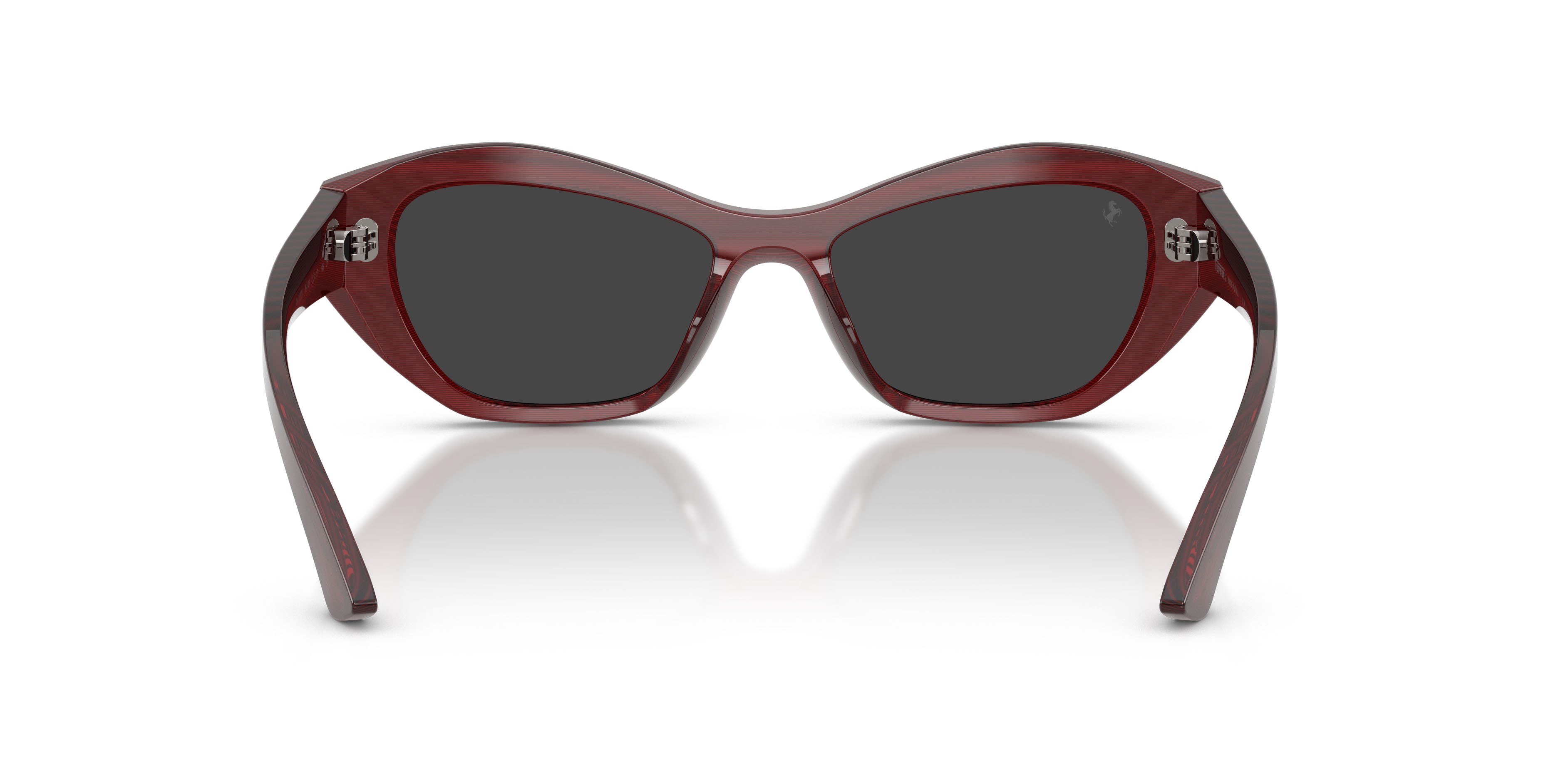 Occhiali da sole Ferrari FH 2022U (764/48) colore striato rosso forma cat eye lenti nero