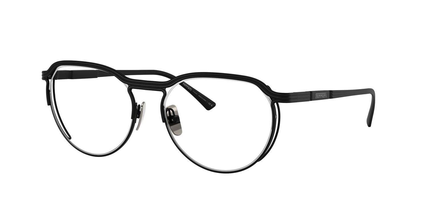 Occhiali da vista Ferrari FH 3004T (301) colore nero opaco forma ovale lenti lente demo