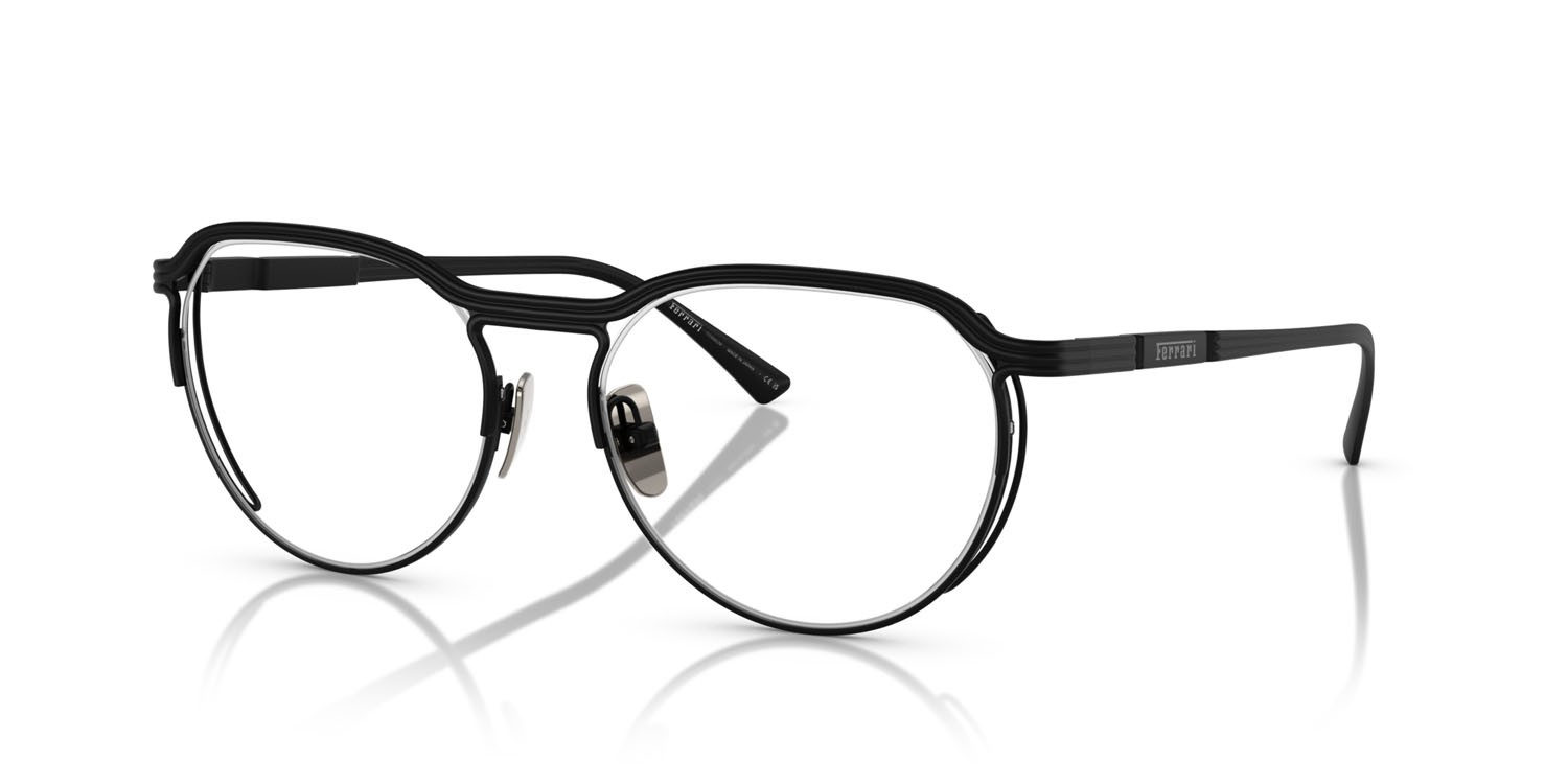 Occhiali da vista Ferrari FH 3004T (301) colore nero opaco forma ovale lenti lente demo