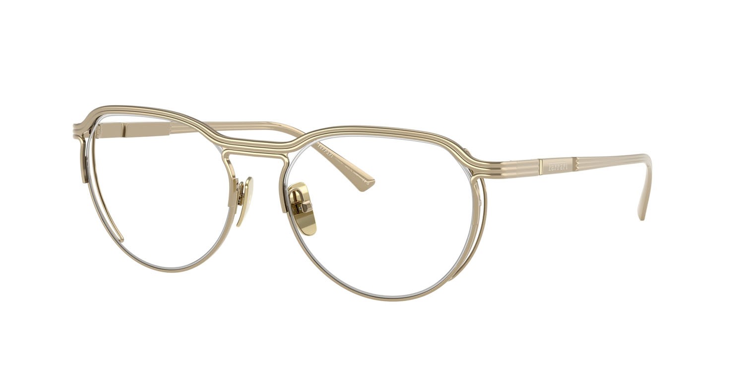 Occhiali da vista Ferrari FH 3004T (302) colore oro pallido forma ovale lenti lente demo