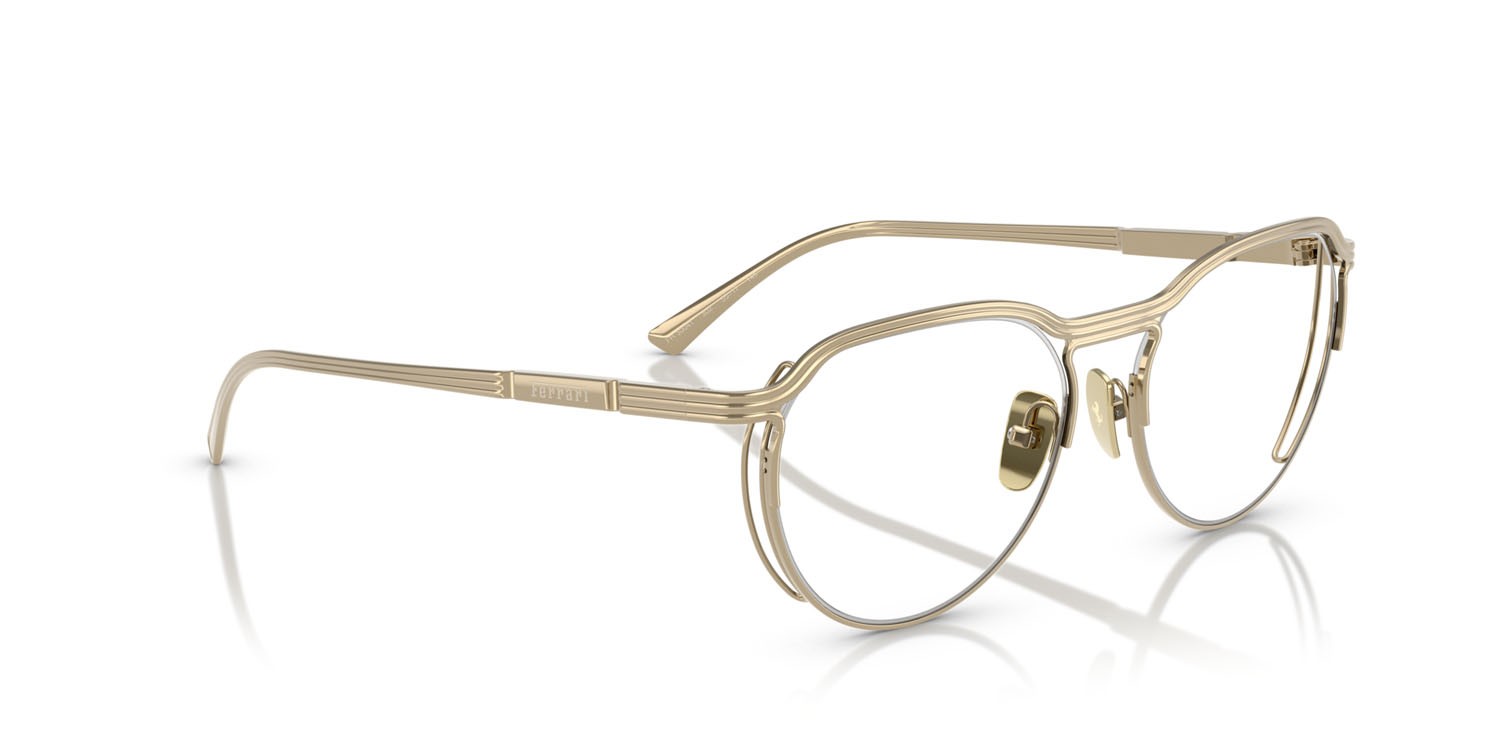 Occhiali da vista Ferrari FH 3004T (302) colore oro pallido forma ovale lenti lente demo