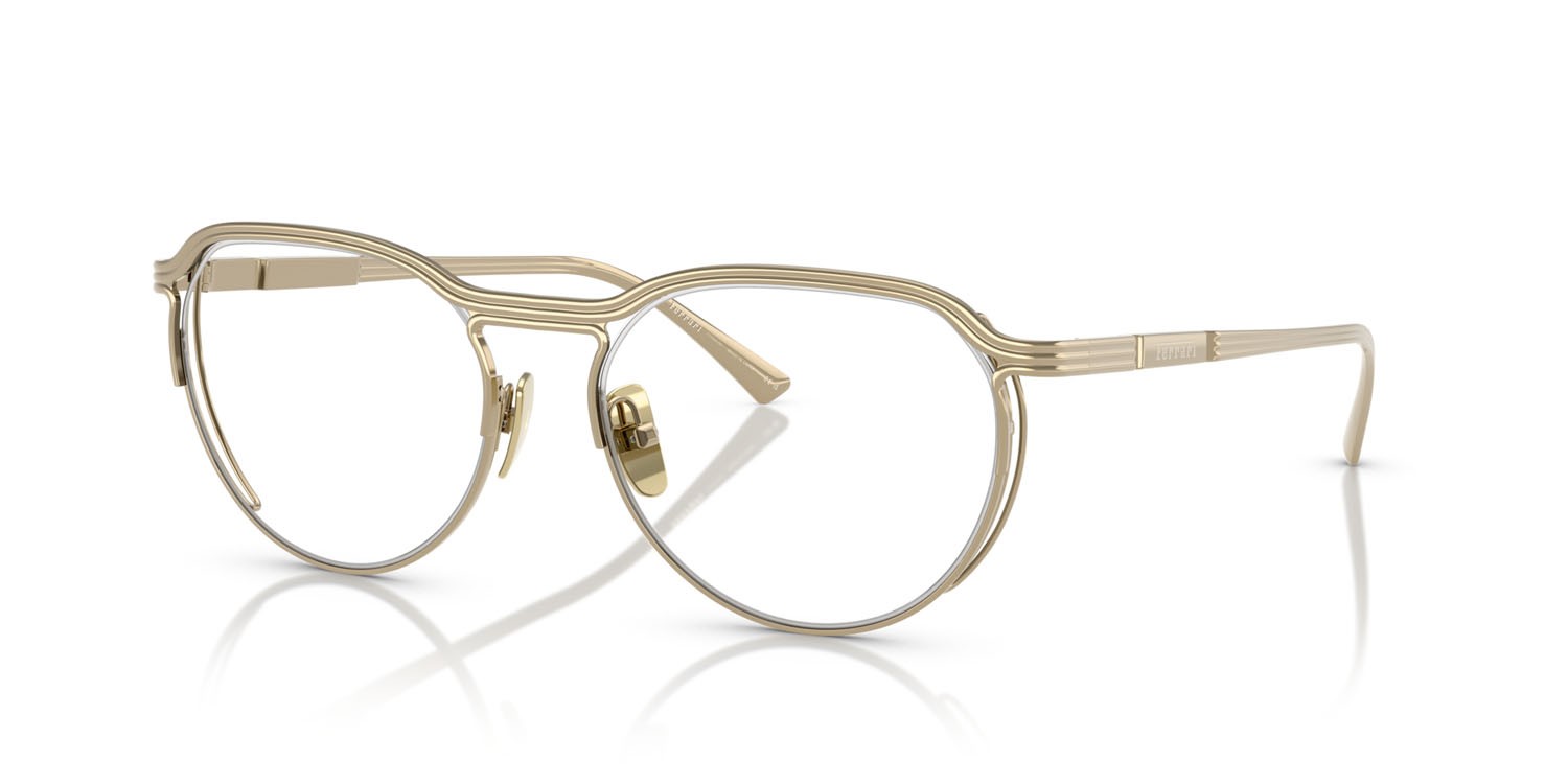 Occhiali da vista Ferrari FH 3004T (302) colore oro pallido forma ovale lenti lente demo