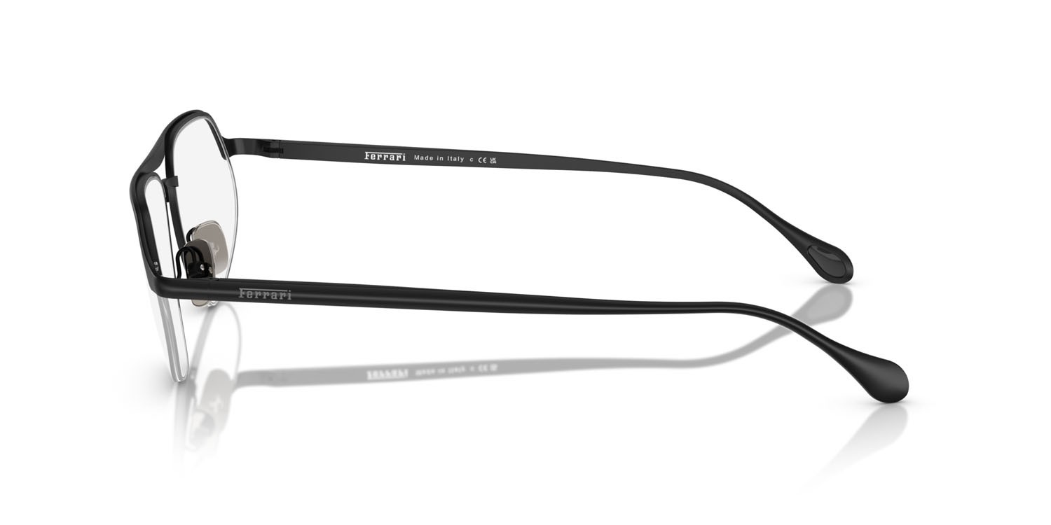Occhiali da vista Ferrari FH 3005 (101) colore nero opaco forma irregolare lenti lente demo