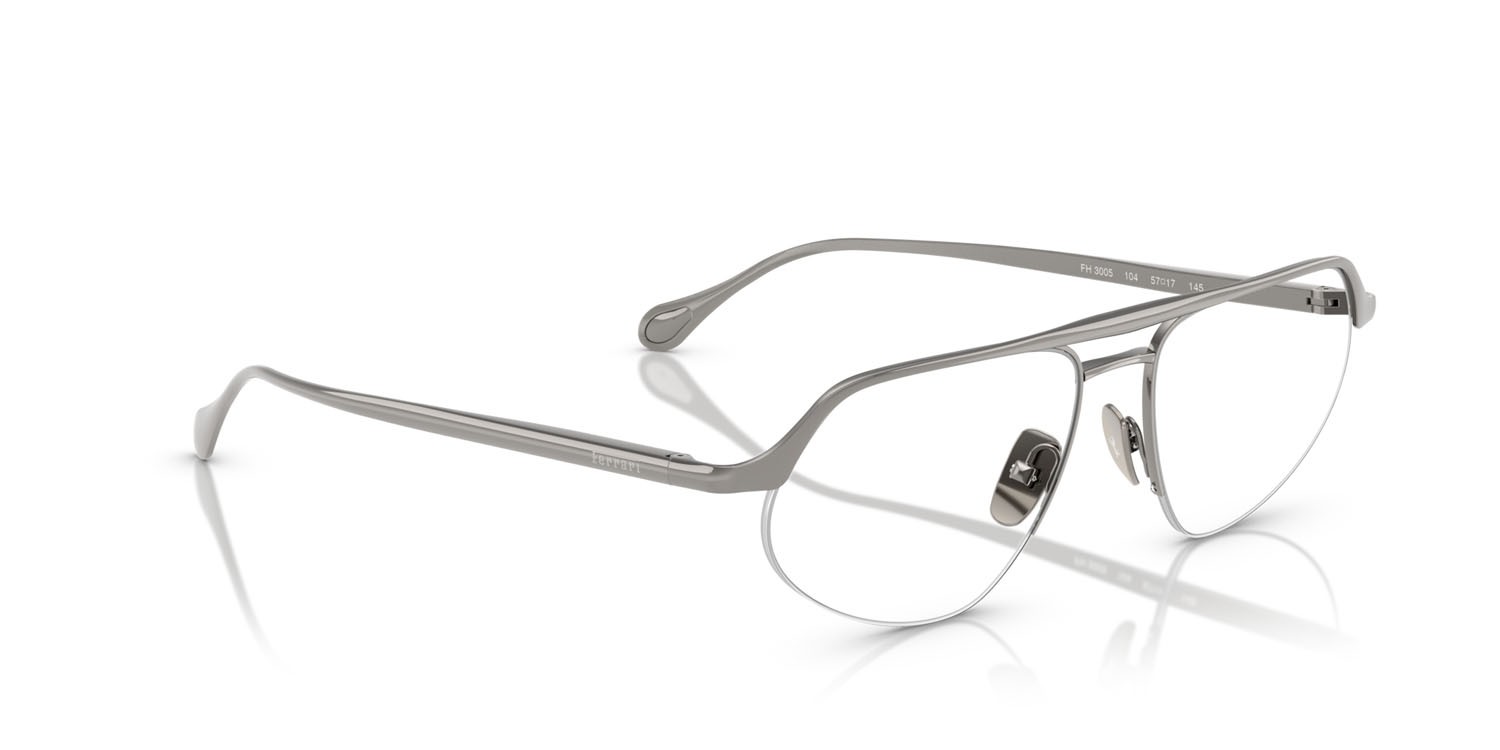 Occhiali da vista Ferrari FH 3005 (104) colore gunmetal forma irregolare lenti lente demo
