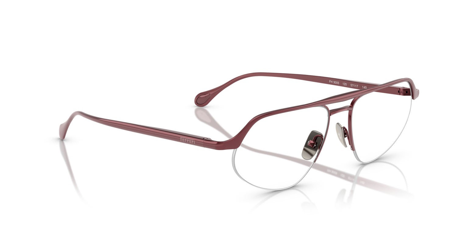 Occhiali da vista Ferrari FH 3005 (120) colore bordeaux forma irregolare lenti lente demo