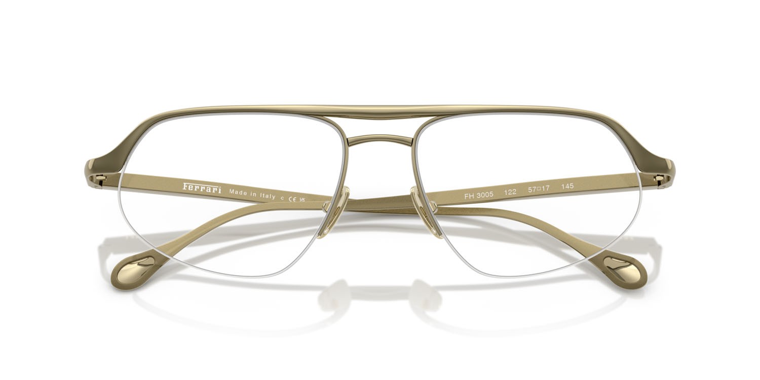 Occhiali da vista Ferrari FH 3005 (122) colore oro forma irregolare lenti lente demo