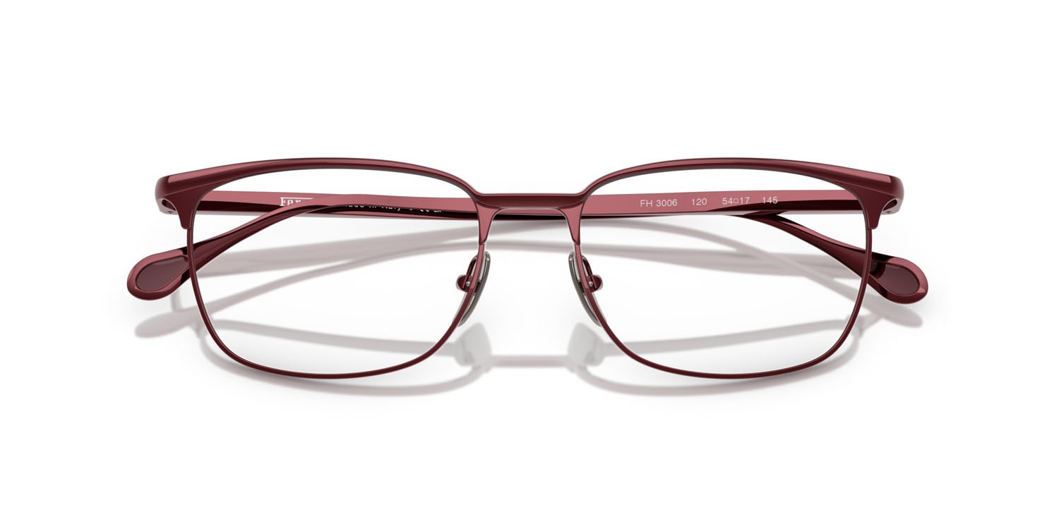Occhiali da vista Ferrari FH 3006 (120) colore bordeaux forma quadrato lenti lente demo