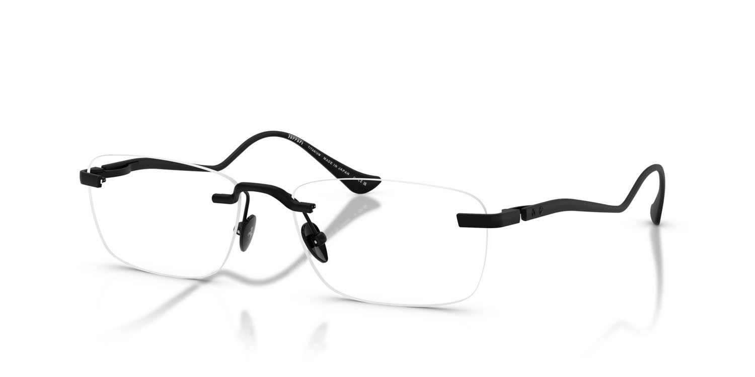 Occhiali da vista Ferrari FH 3007T (308) colore nero opaco forma quadrato lenti lente demo