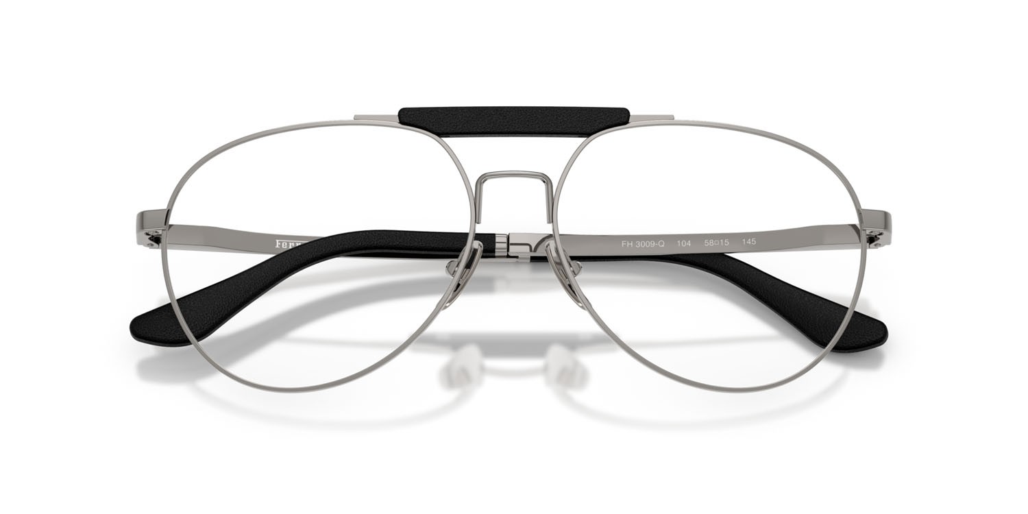 Occhiali da vista Ferrari FH 3009Q (104) colore gunmetal forma aviator lenti lente demo