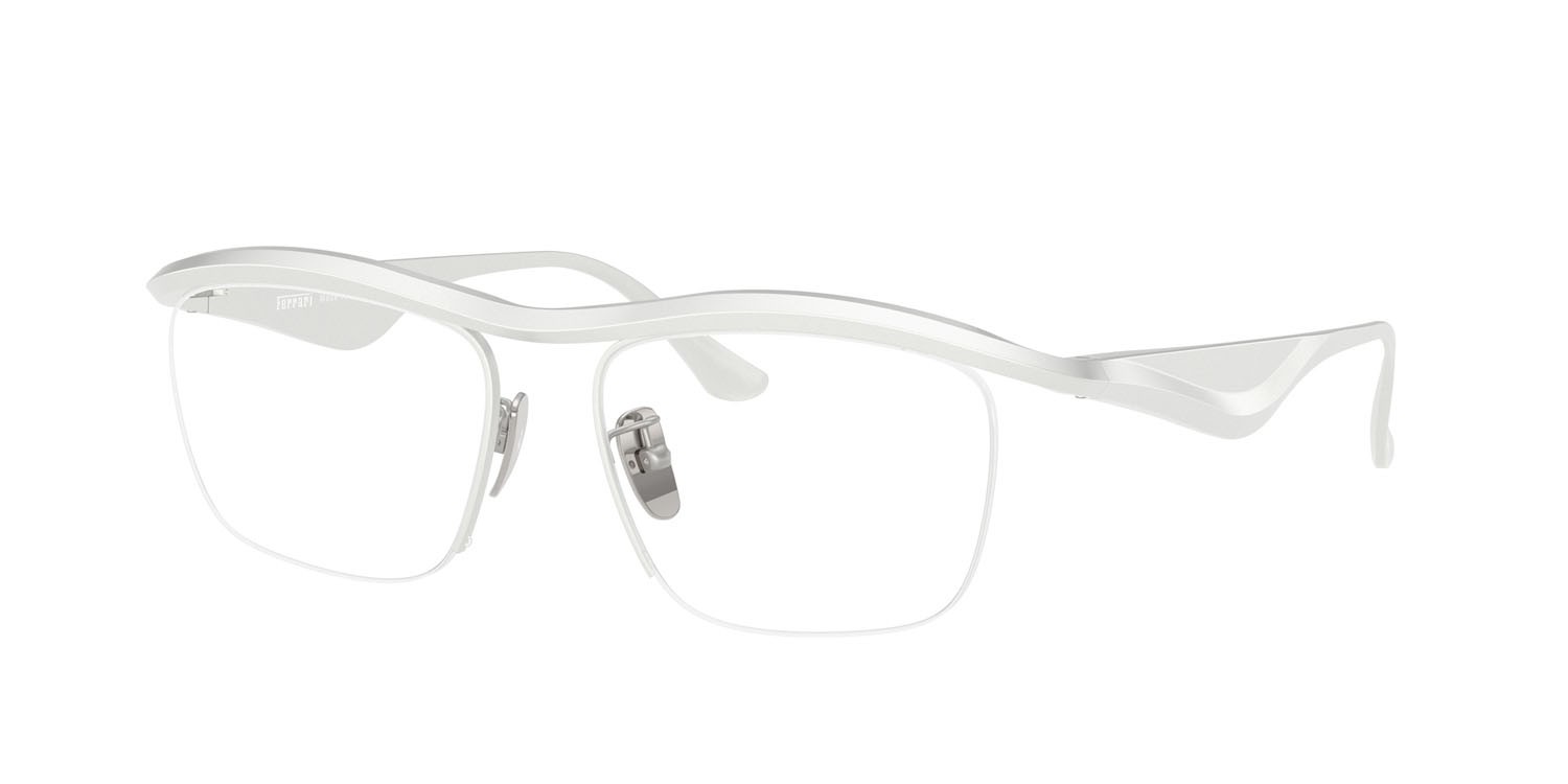 Occhiali da vista Ferrari FH 3010D (128) colore argento opaco forma quadrato lenti lente demo