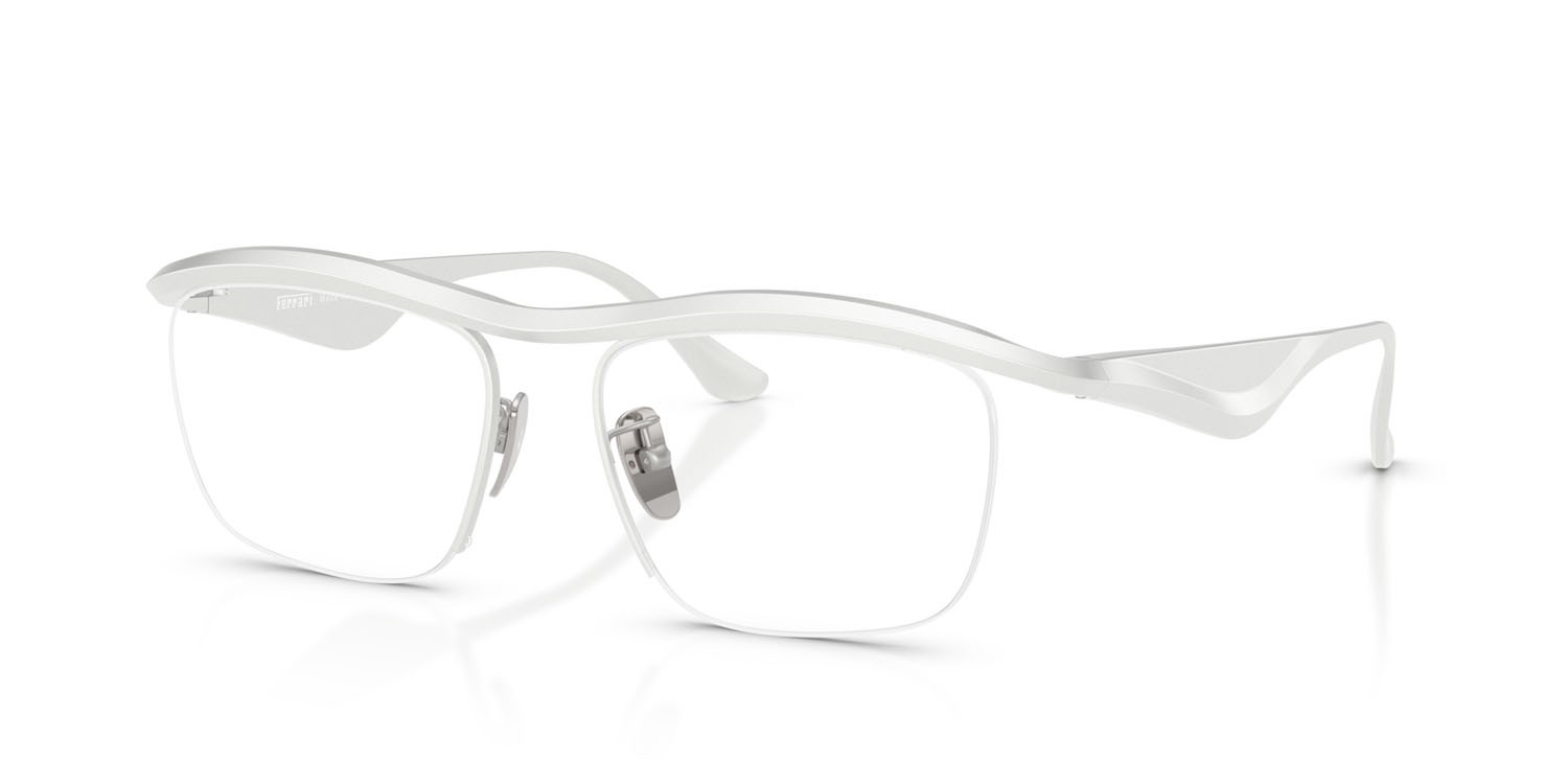 Occhiali da vista Ferrari FH 3010D (128) colore argento opaco forma quadrato lenti lente demo