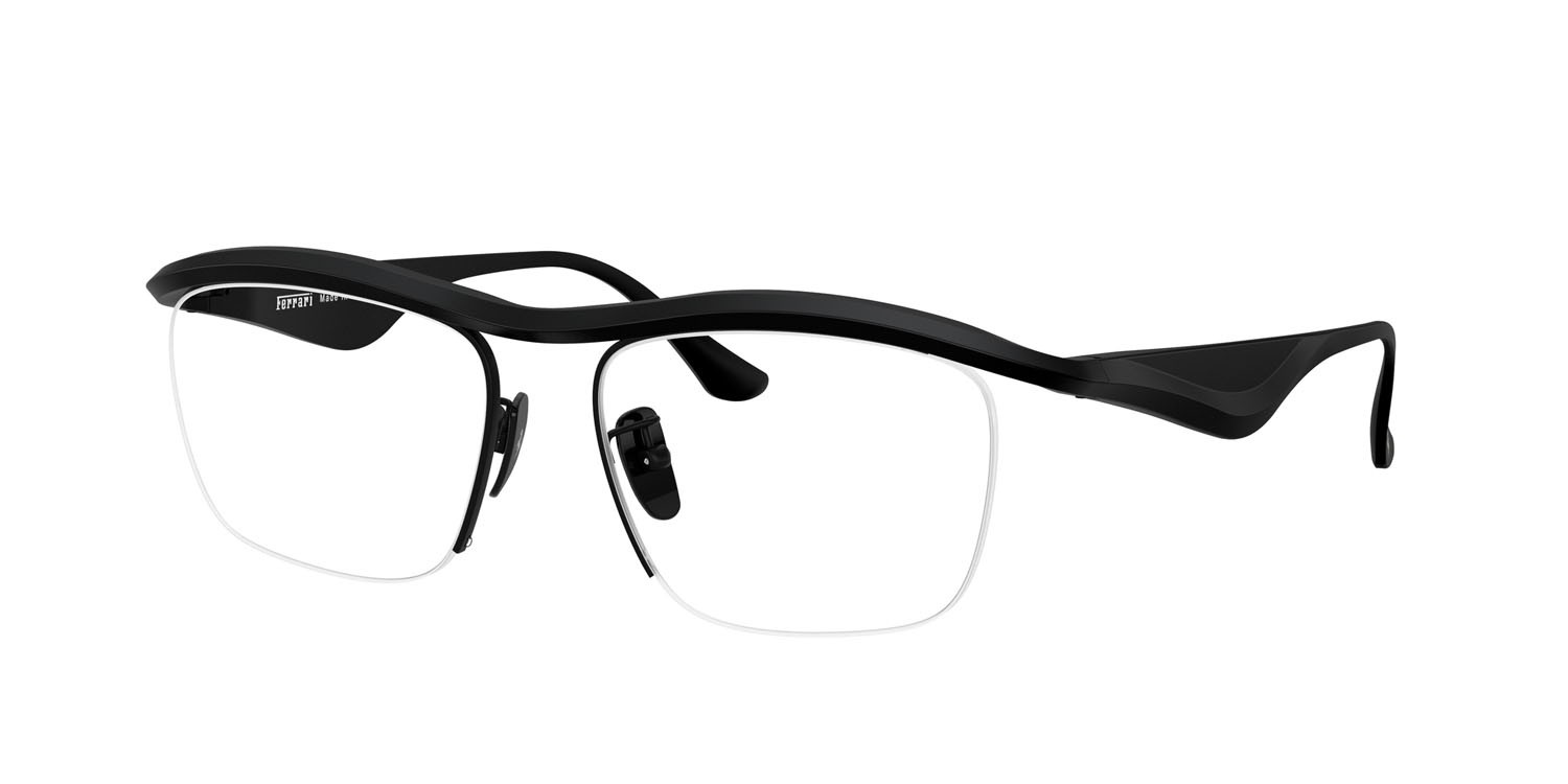 Occhiali da vista Ferrari FH 3010D (129) colore nero opaco forma quadrato lenti lente demo