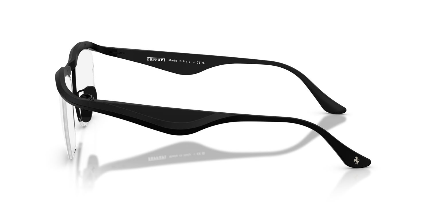 Occhiali da vista Ferrari FH 3010D (129) colore nero opaco forma quadrato lenti lente demo