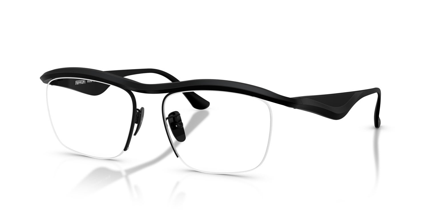 Occhiali da vista Ferrari FH 3010D (129) colore nero opaco forma quadrato lenti lente demo