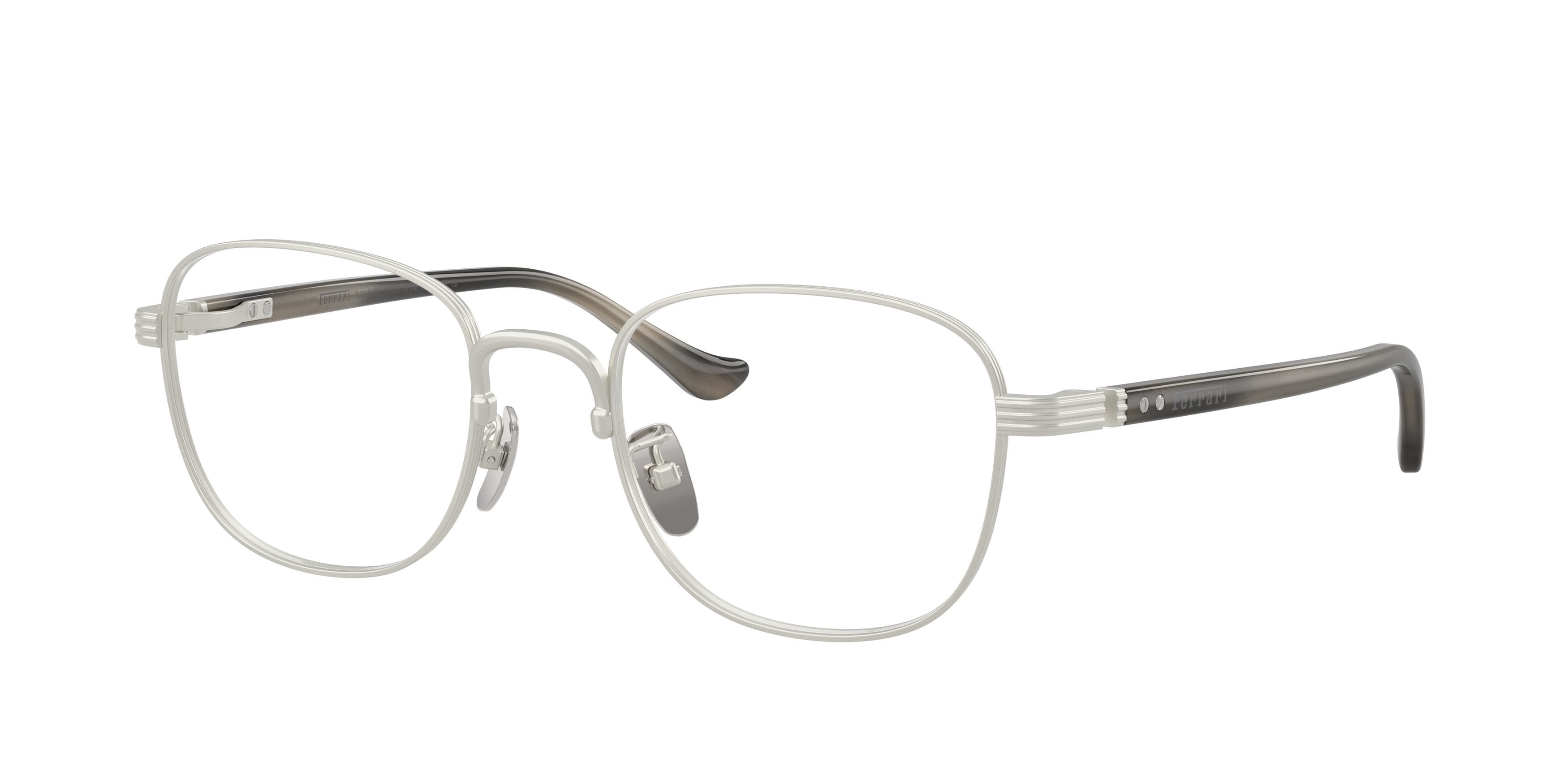 Occhiali da vista Ferrari FH 3012TD (312) colore argento opaco forma quadrato lenti lente demo