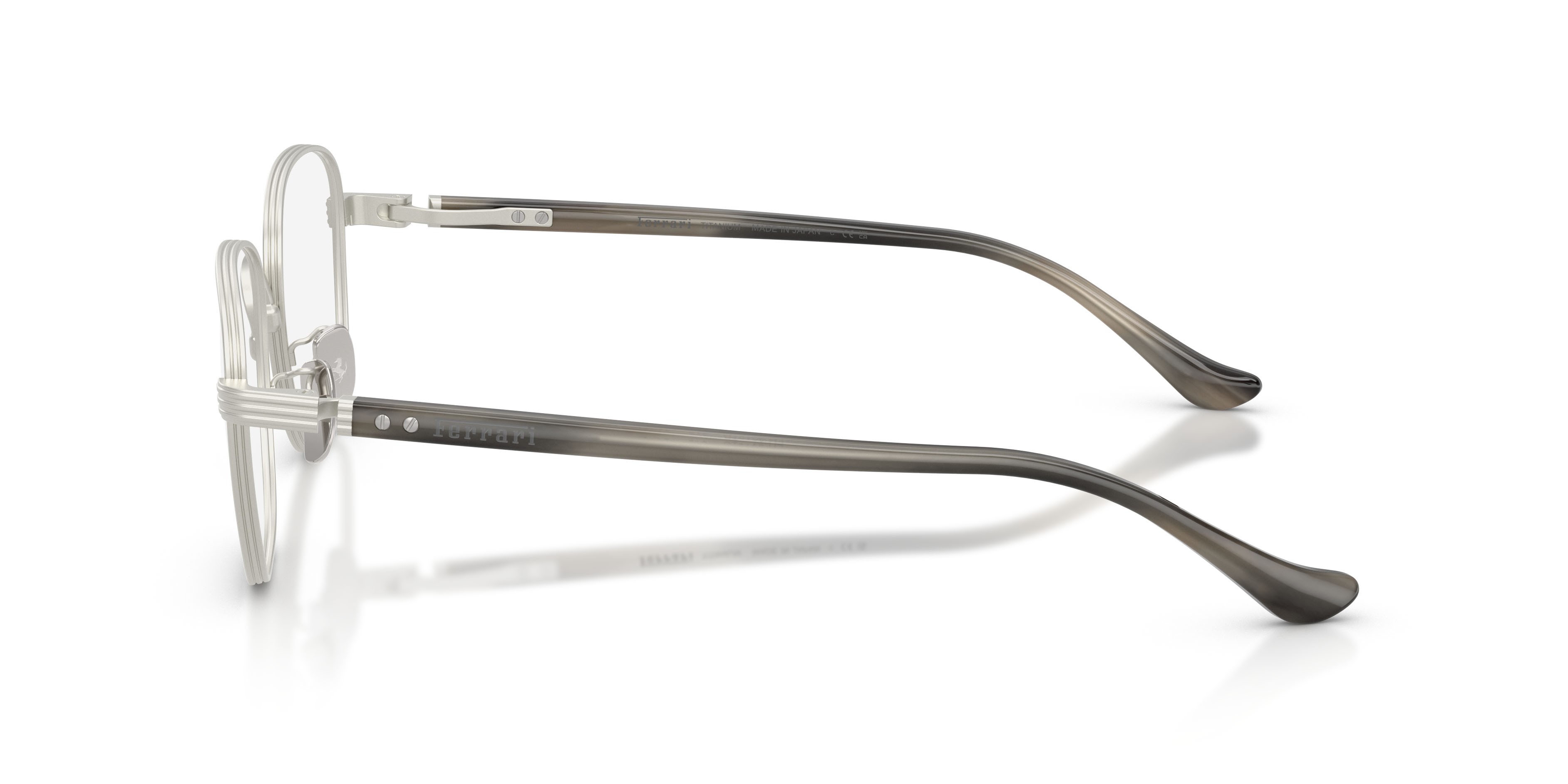 Occhiali da vista Ferrari FH 3012TD (312) colore argento opaco forma quadrato lenti lente demo