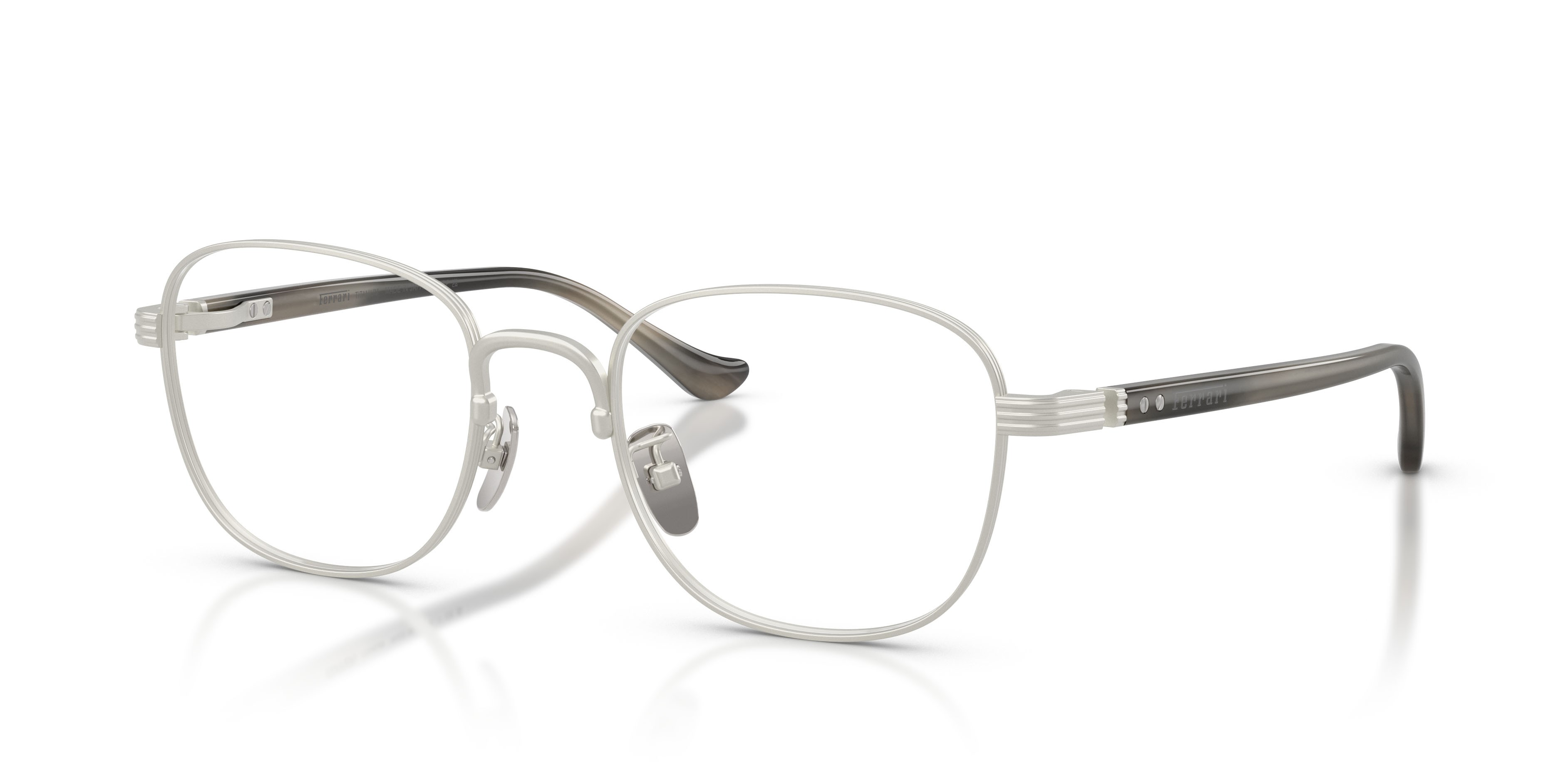 Occhiali da vista Ferrari FH 3012TD (312) colore argento opaco forma quadrato lenti lente demo