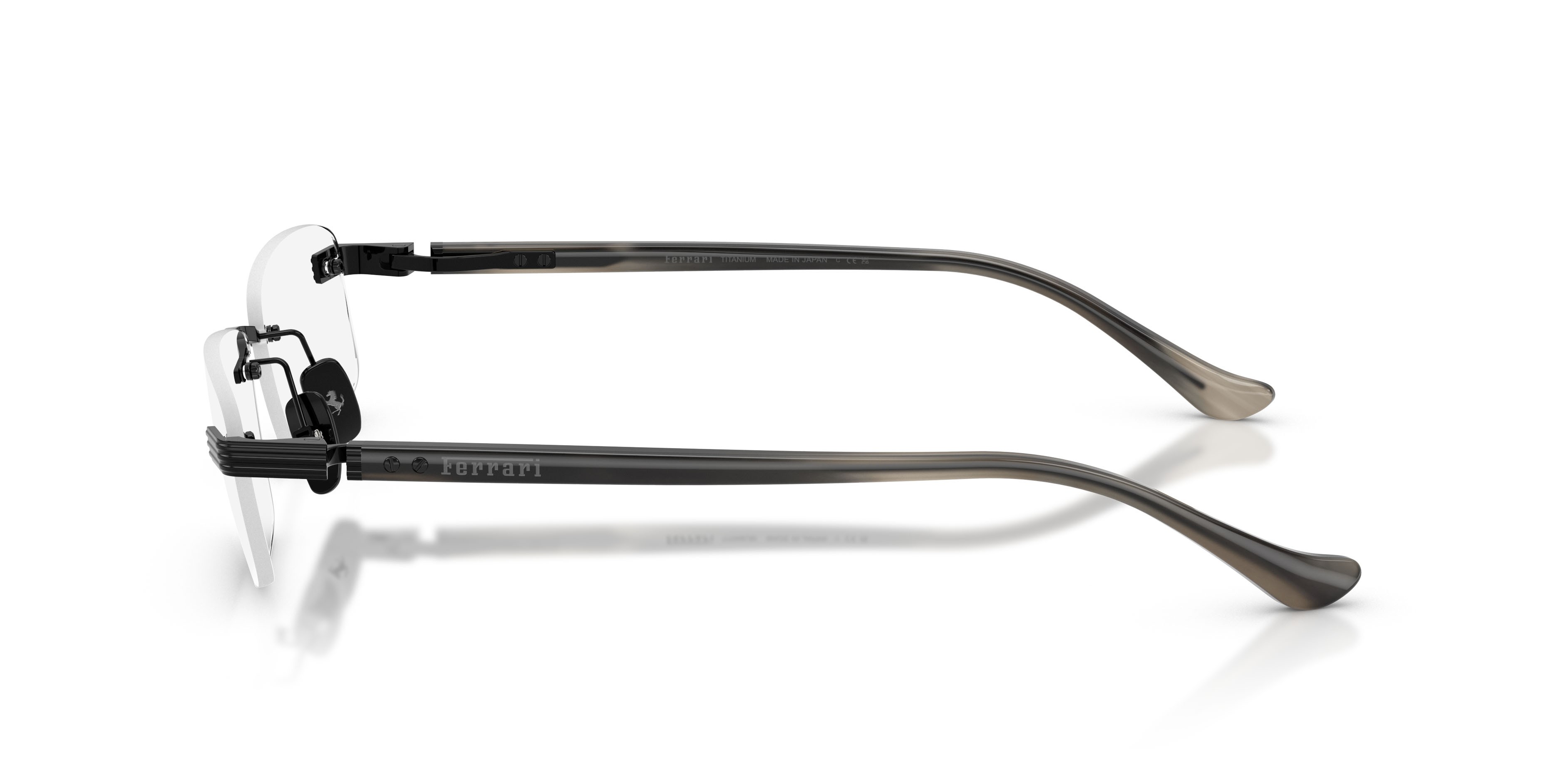 Occhiali da vista Ferrari FH 3013T (317) colore nero lucido forma quadrato lenti lente demo