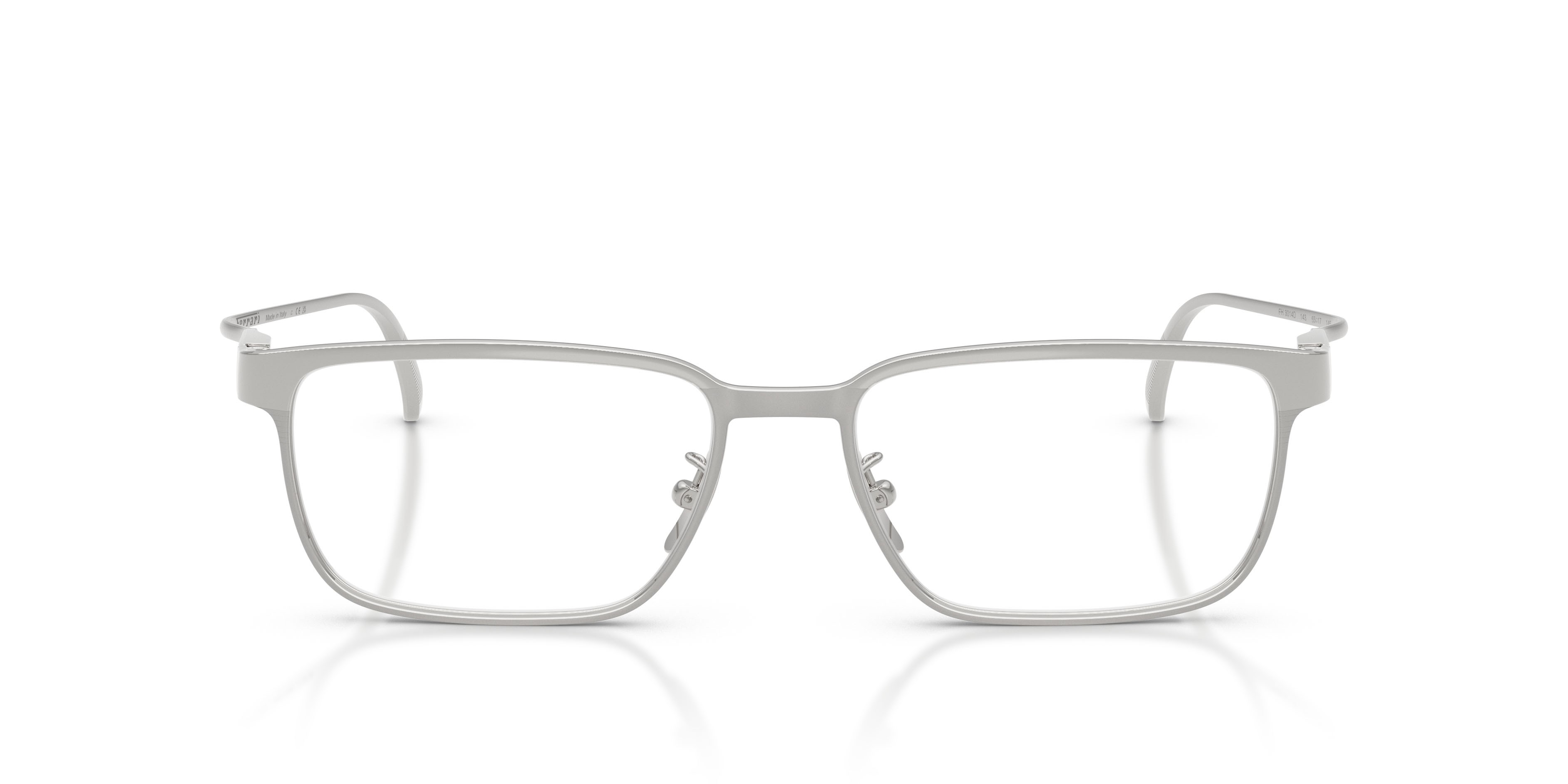 Occhiali da vista Ferrari FH 3014D (143) colore argento opaco forma quadrato lenti lente demo