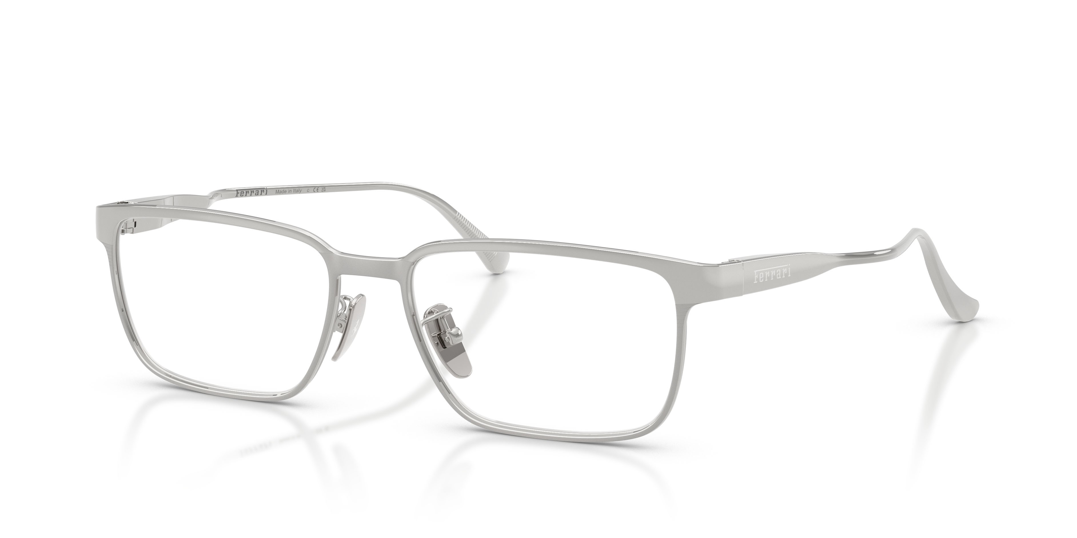 Occhiali da vista Ferrari FH 3014D (143) colore argento opaco forma quadrato lenti lente demo