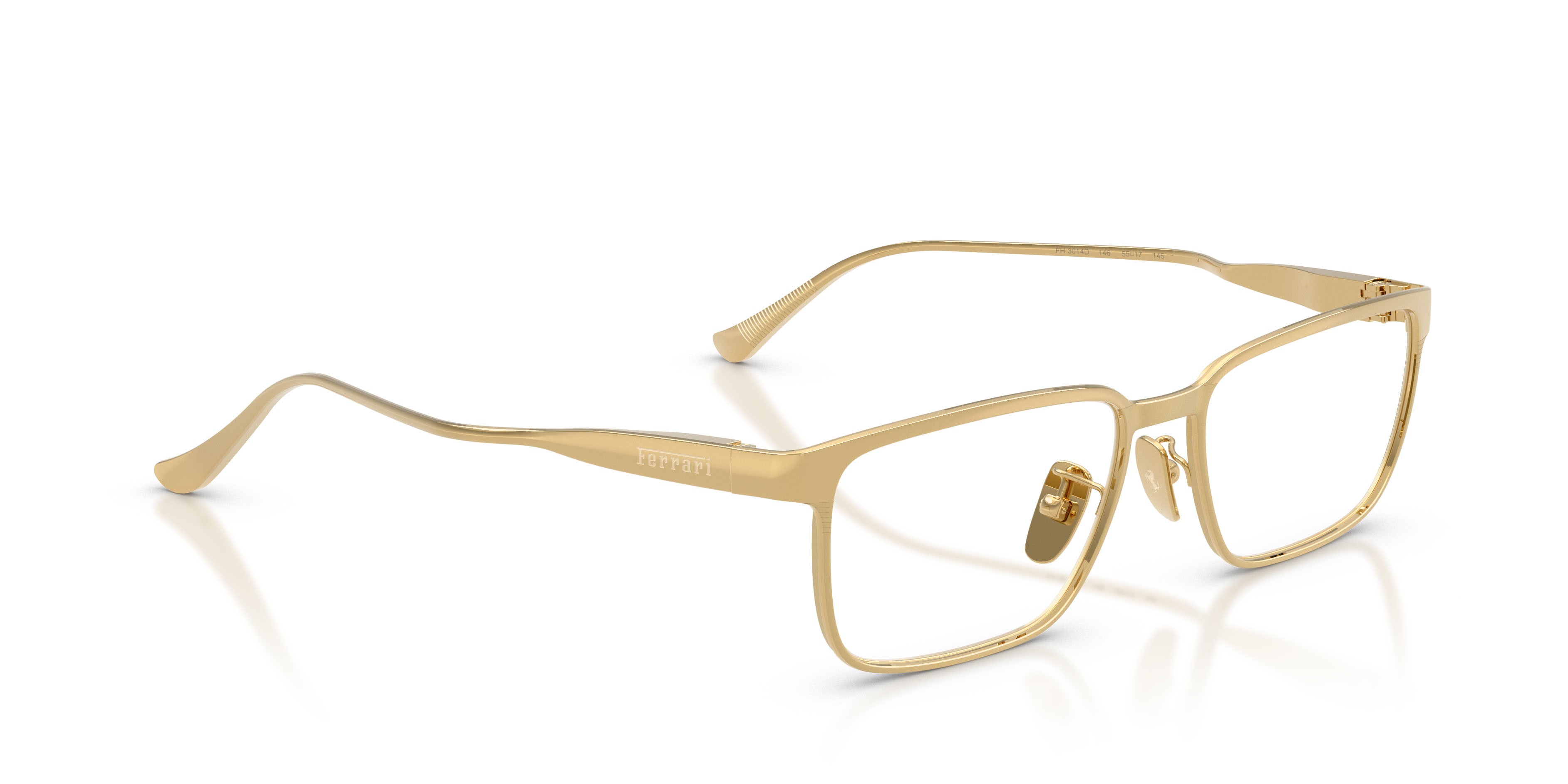 Occhiali da vista Ferrari FH 3014D (146) colore oro opaco forma quadrato lenti lente demo