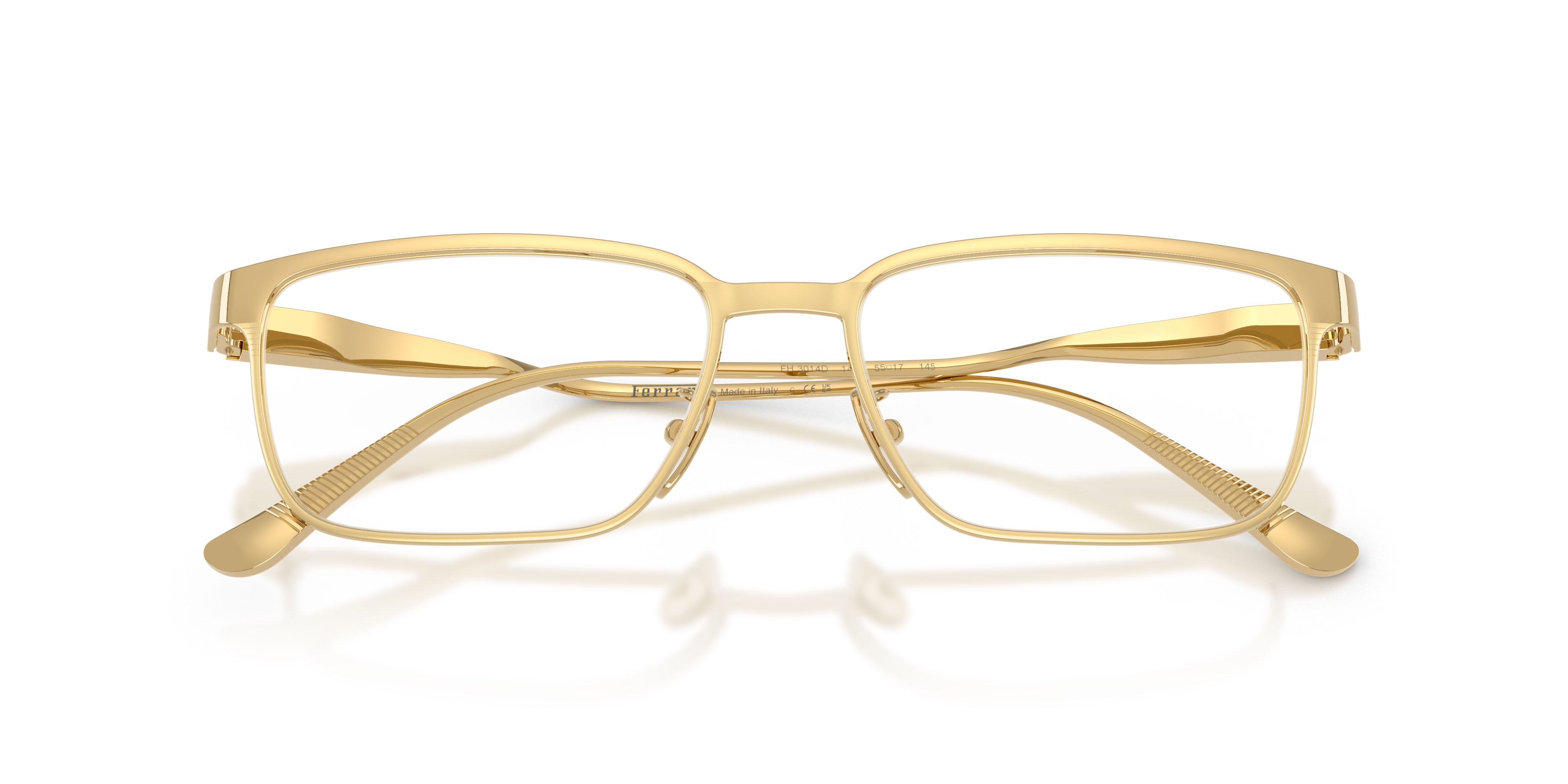Occhiali da vista Ferrari FH 3014D (146) colore oro opaco forma quadrato lenti lente demo